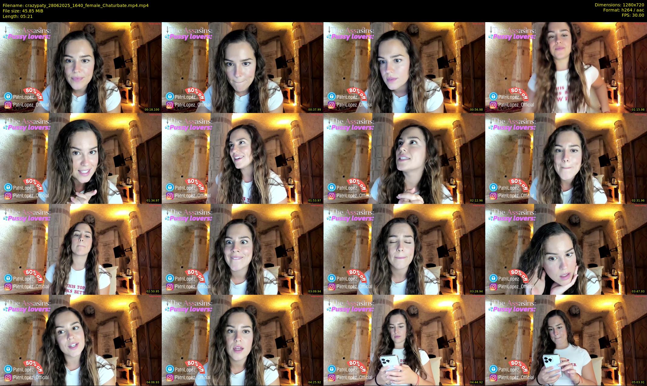 crazypaty — 6 minute Chaturbate female cam show recording, 720p, Jun 28, 2025