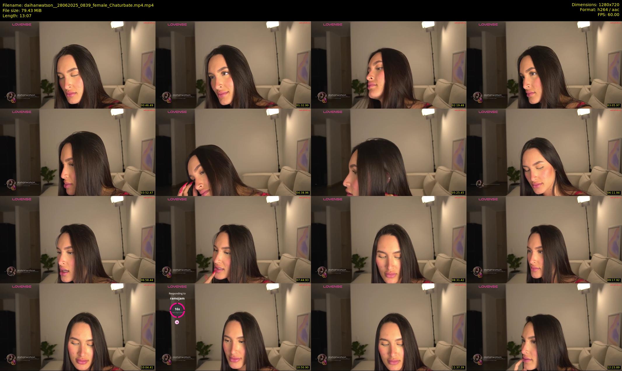 daihanwatson_ — 14 minute Chaturbate female cam show recording, 720p, Jun 28, 2025