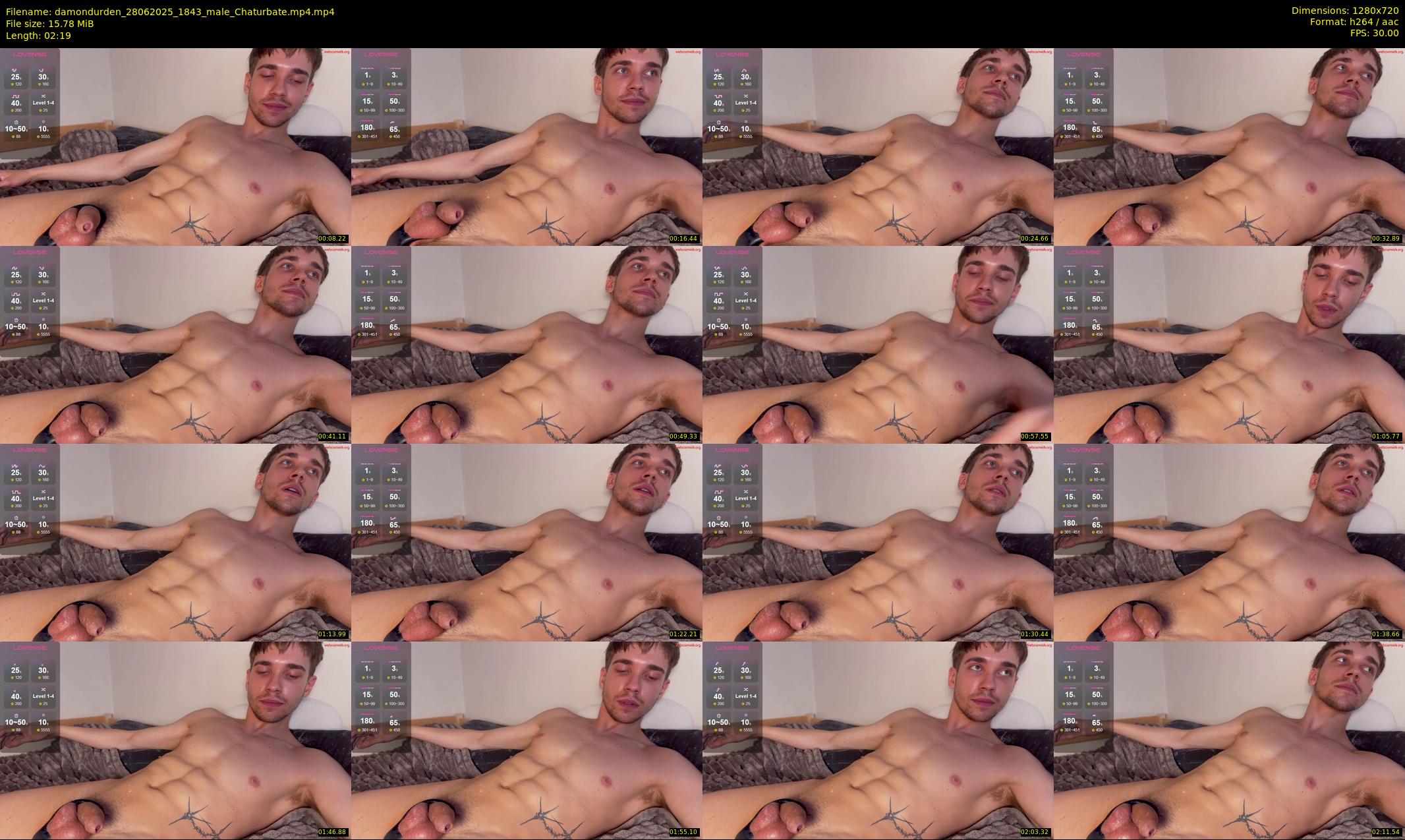 damondurden — 3 minute Chaturbate male cam show recording, 720p, Jun 28, 2025