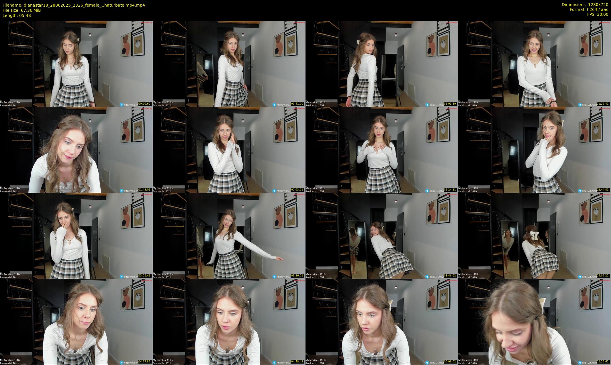 dianastar18 — 6 minute Chaturbate female cam show recording, 720p, Jun 28, 2025