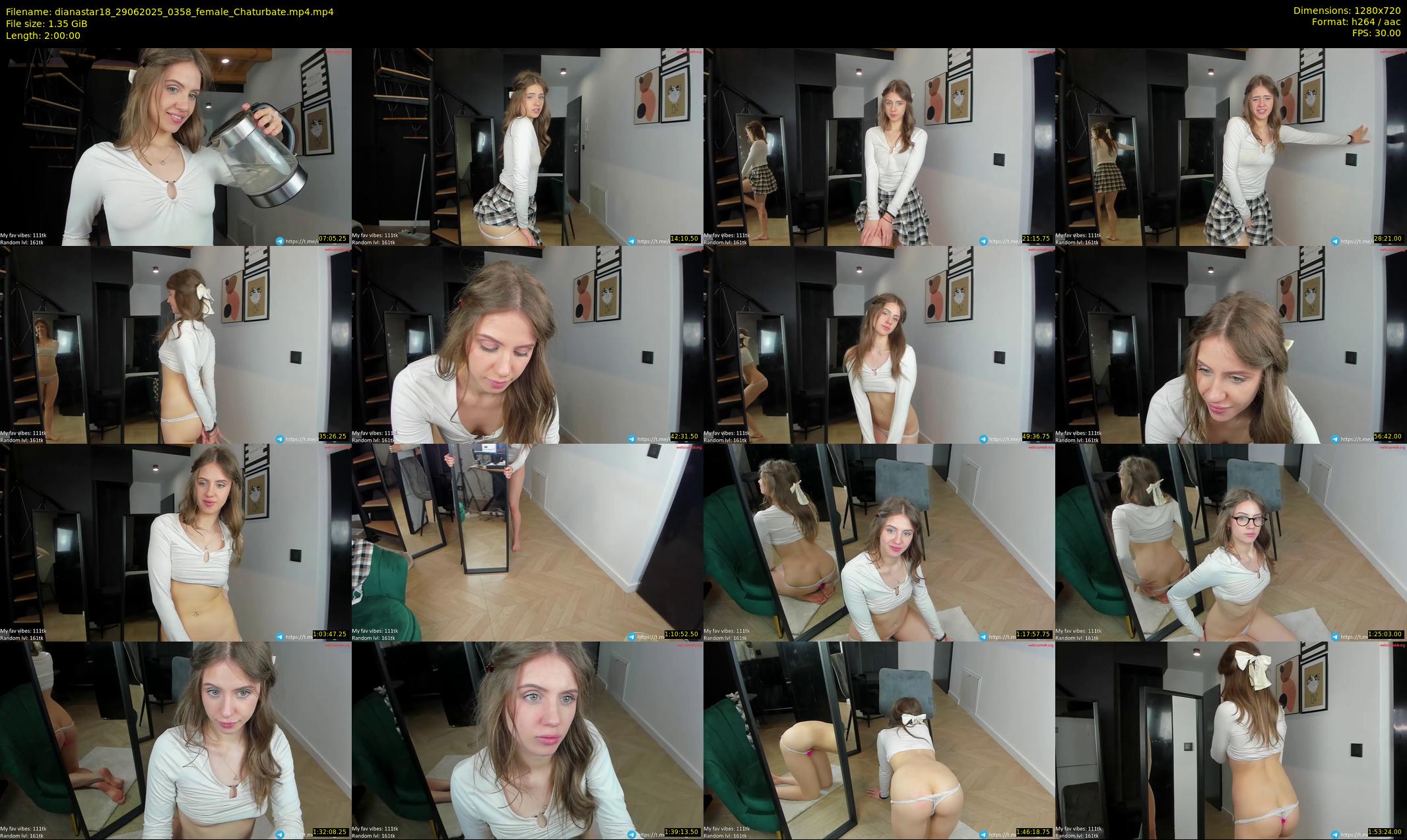 dianastar18 — 120 minute Chaturbate female cam show recording, 720p, Jun 29, 2025