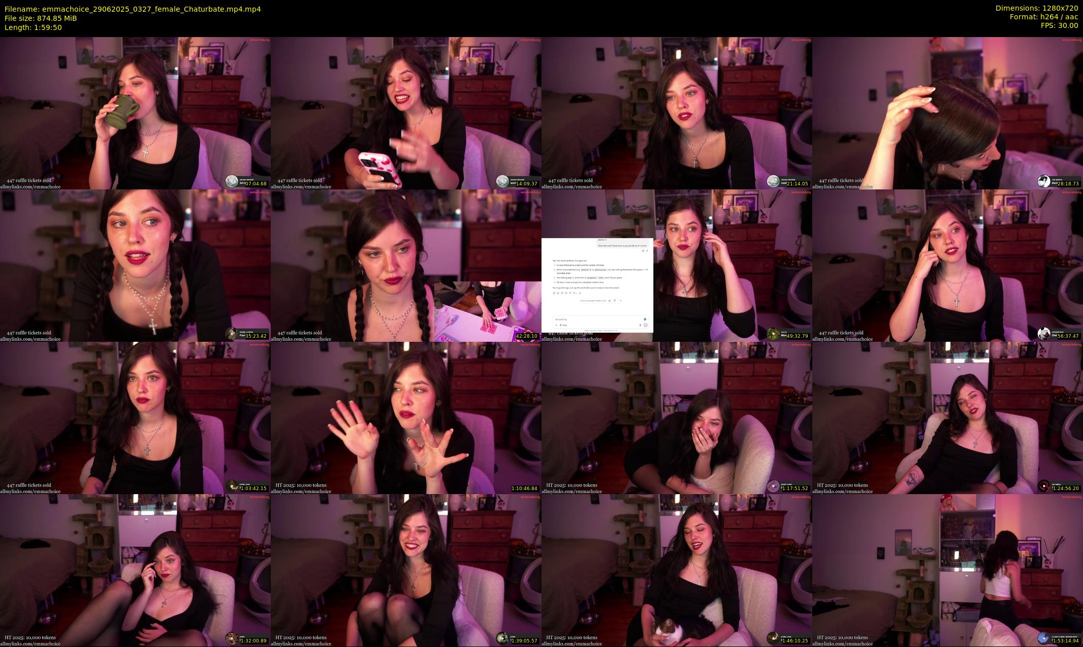 emmachoice — 120 minute Chaturbate female cam show recording, 720p, Jun 29, 2025