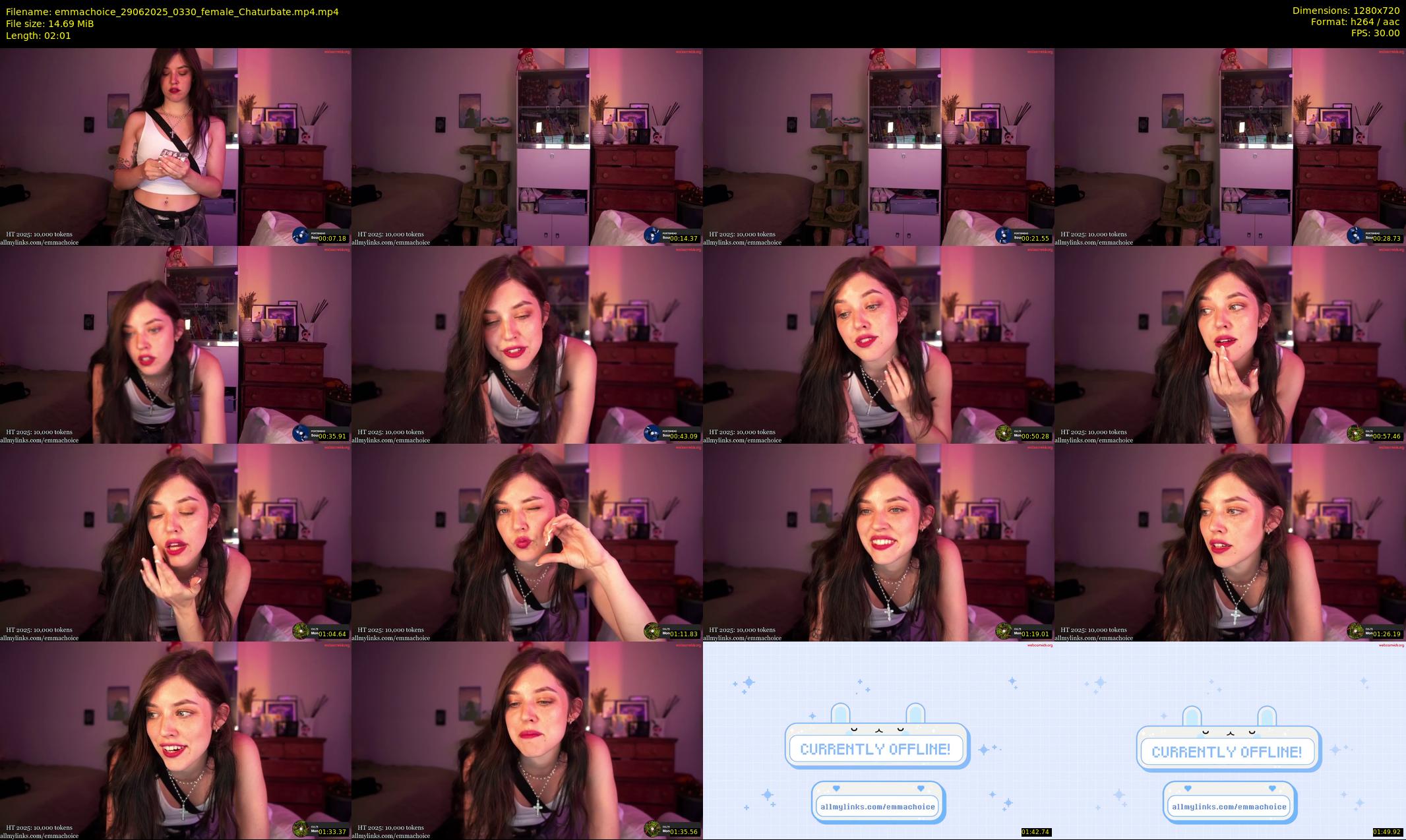 emmachoice — 3 minute Chaturbate female cam show recording, 720p, Jun 29, 2025