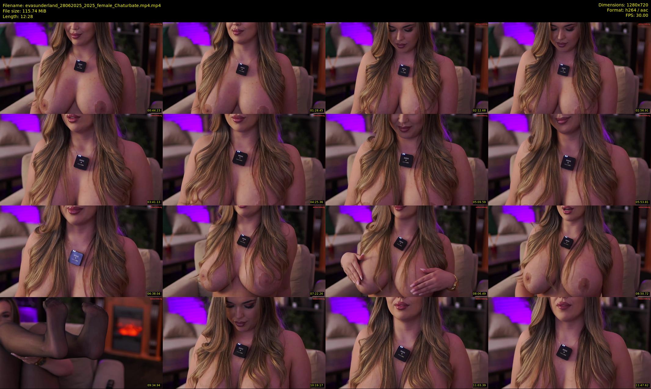 evasunderland — 13 minute Chaturbate female cam show recording, 720p, Jun 28, 2025