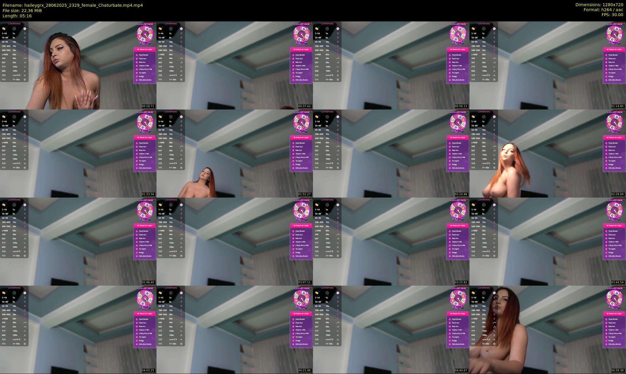 haileygrx — 6 minute Chaturbate female cam show recording, 720p, Jun 28, 2025