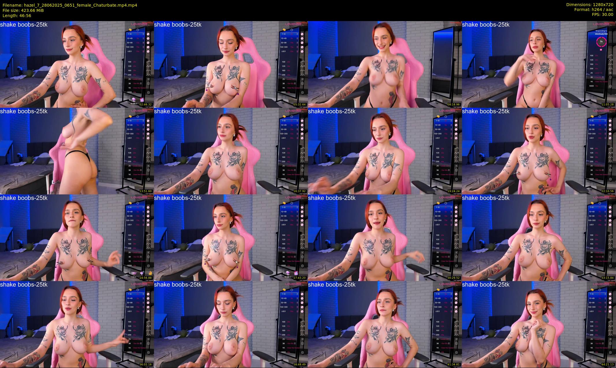 hazel_7 — 47 minute Chaturbate female cam show recording, 720p, Jun 28, 2025