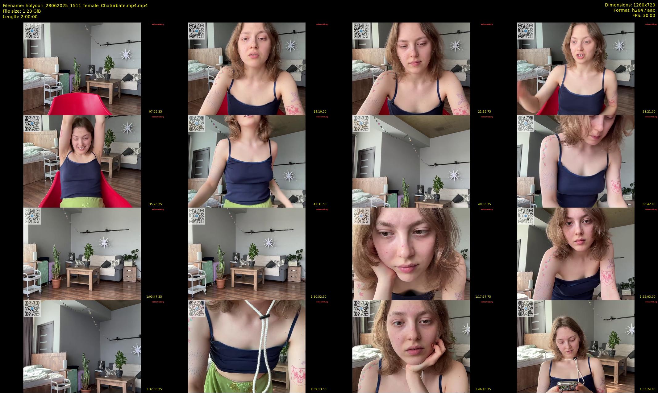 holydori — 120 minute Chaturbate female cam show recording, 720p, Jun 28, 2025
