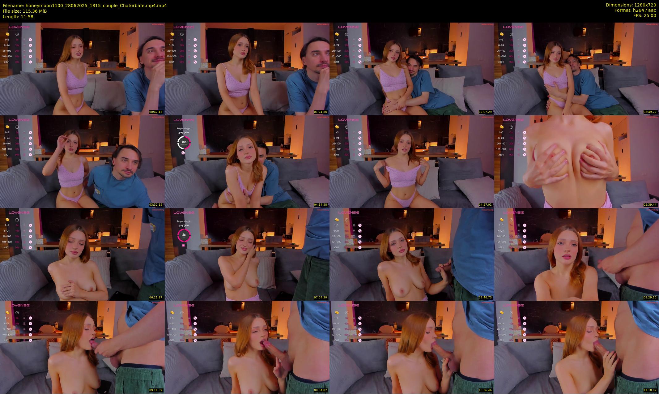 honeymoon1100 — 12 minute Chaturbate couple cam show recording, 720p, Jun 28, 2025
