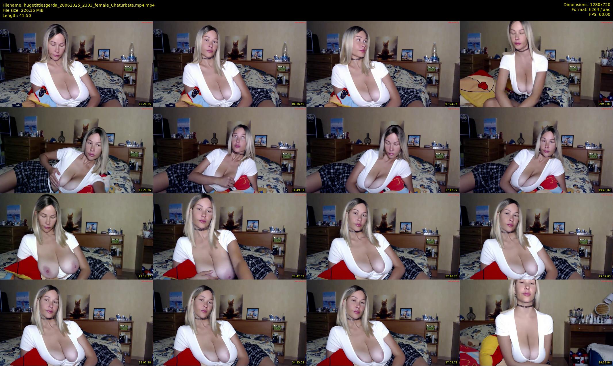 hugetittiesgerda — 42 minute Chaturbate female cam show recording, 720p, Jun 28, 2025