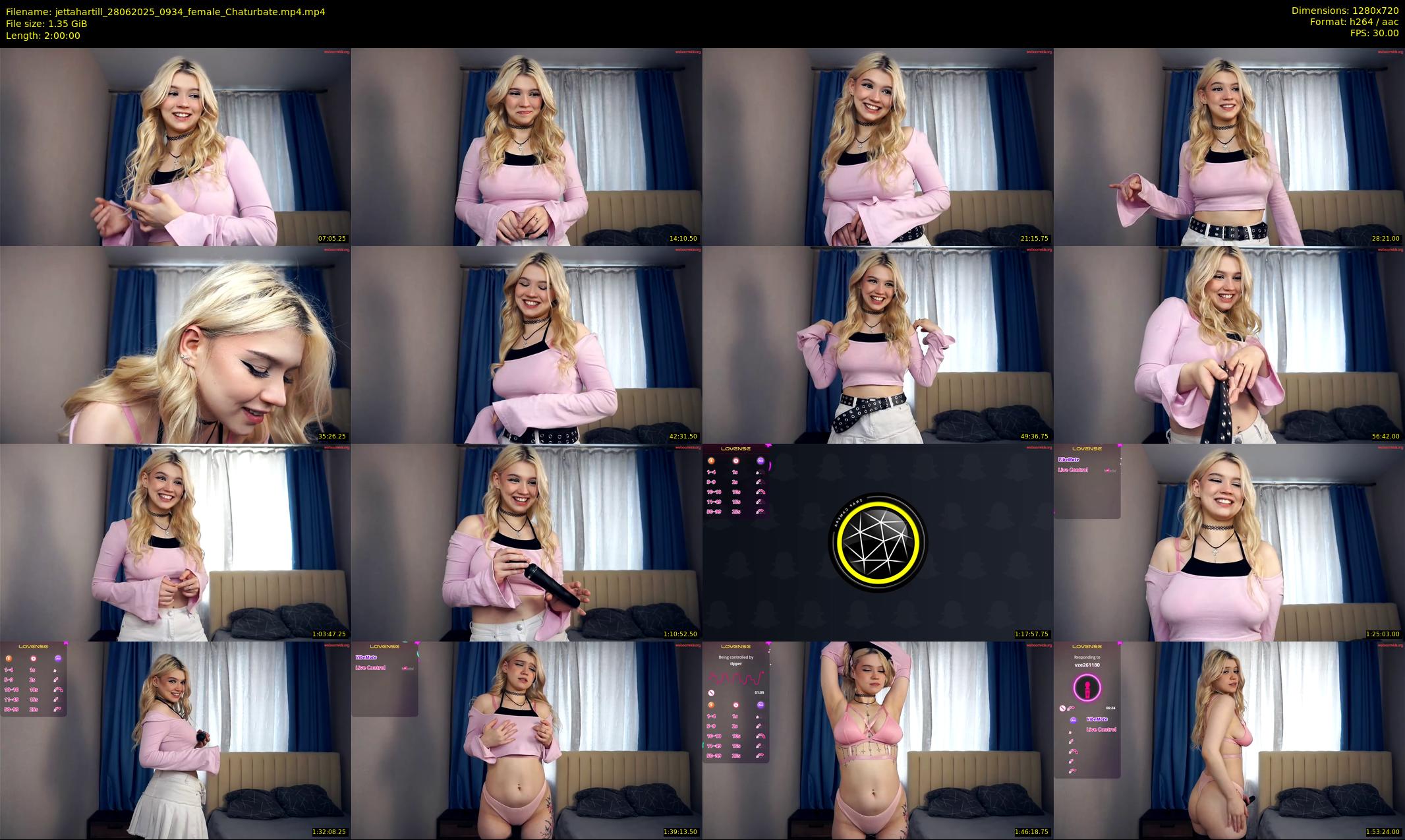 jettahartill — 120 minute Chaturbate female cam show recording, 720p, Jun 28, 2025