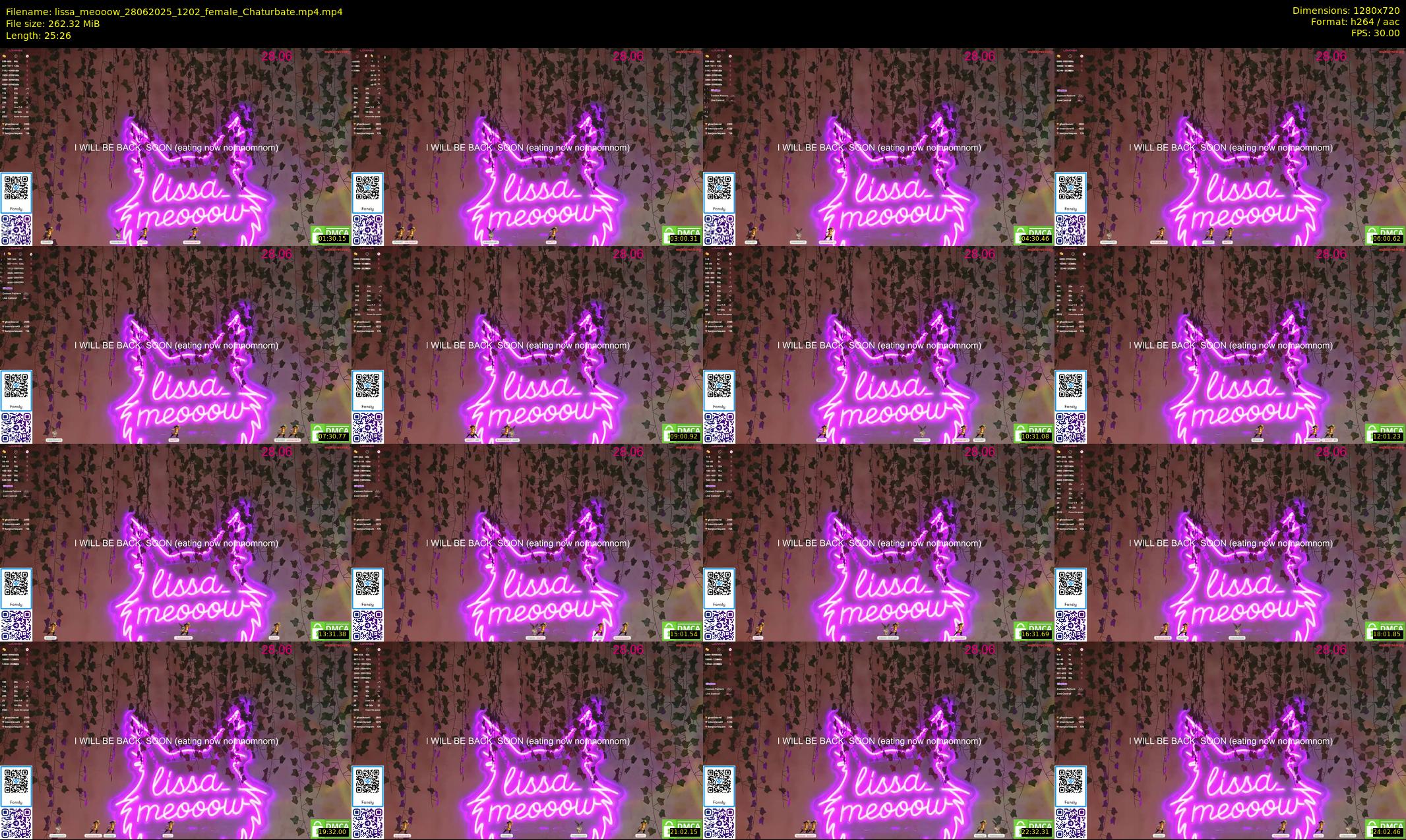 lissa_meooow — 26 minute Chaturbate female cam show recording, 720p, Jun 28, 2025