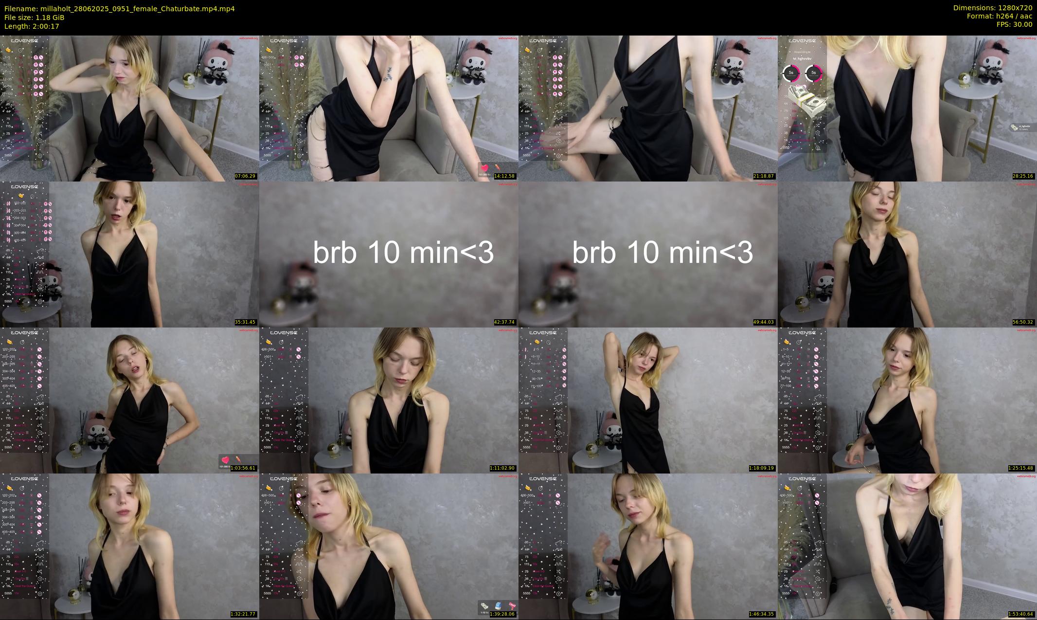 millaholt — 121 minute Chaturbate female cam show recording, 720p, Jun 28, 2025