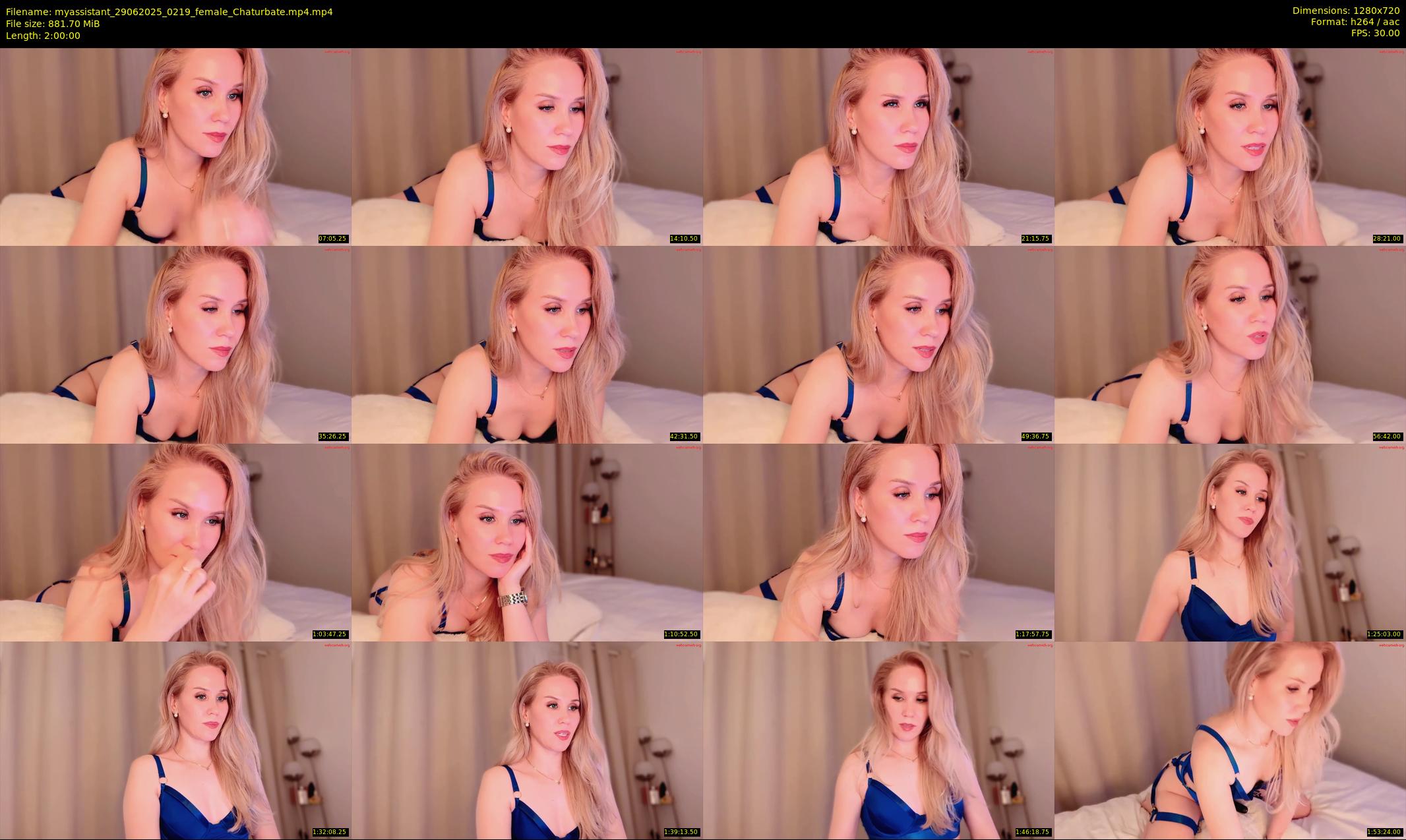 myassistant — 120 minute Chaturbate female cam show recording, 720p, Jun 29, 2025
