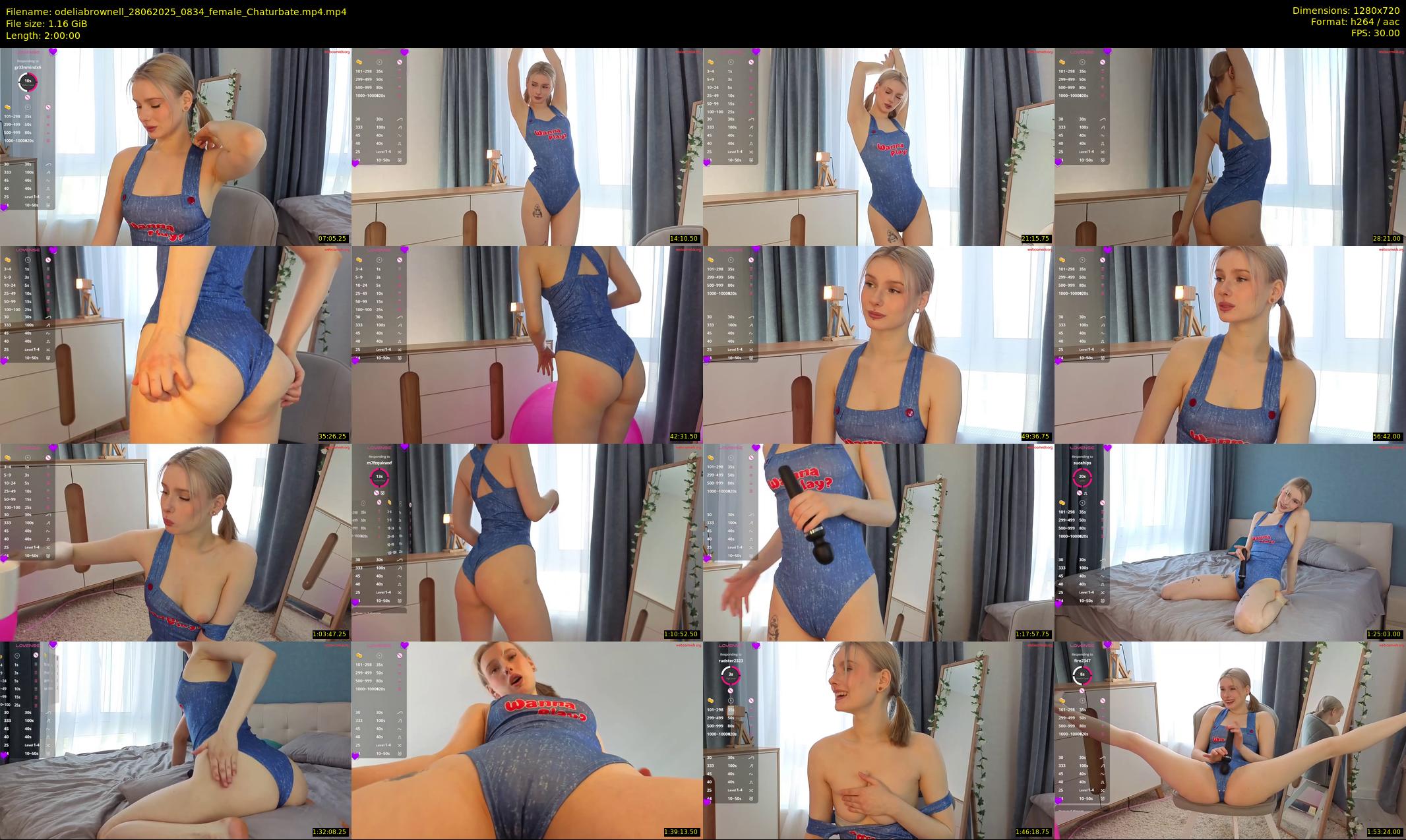 odeliabrownell — 120 minute Chaturbate female cam show recording, 720p, Jun 28, 2025