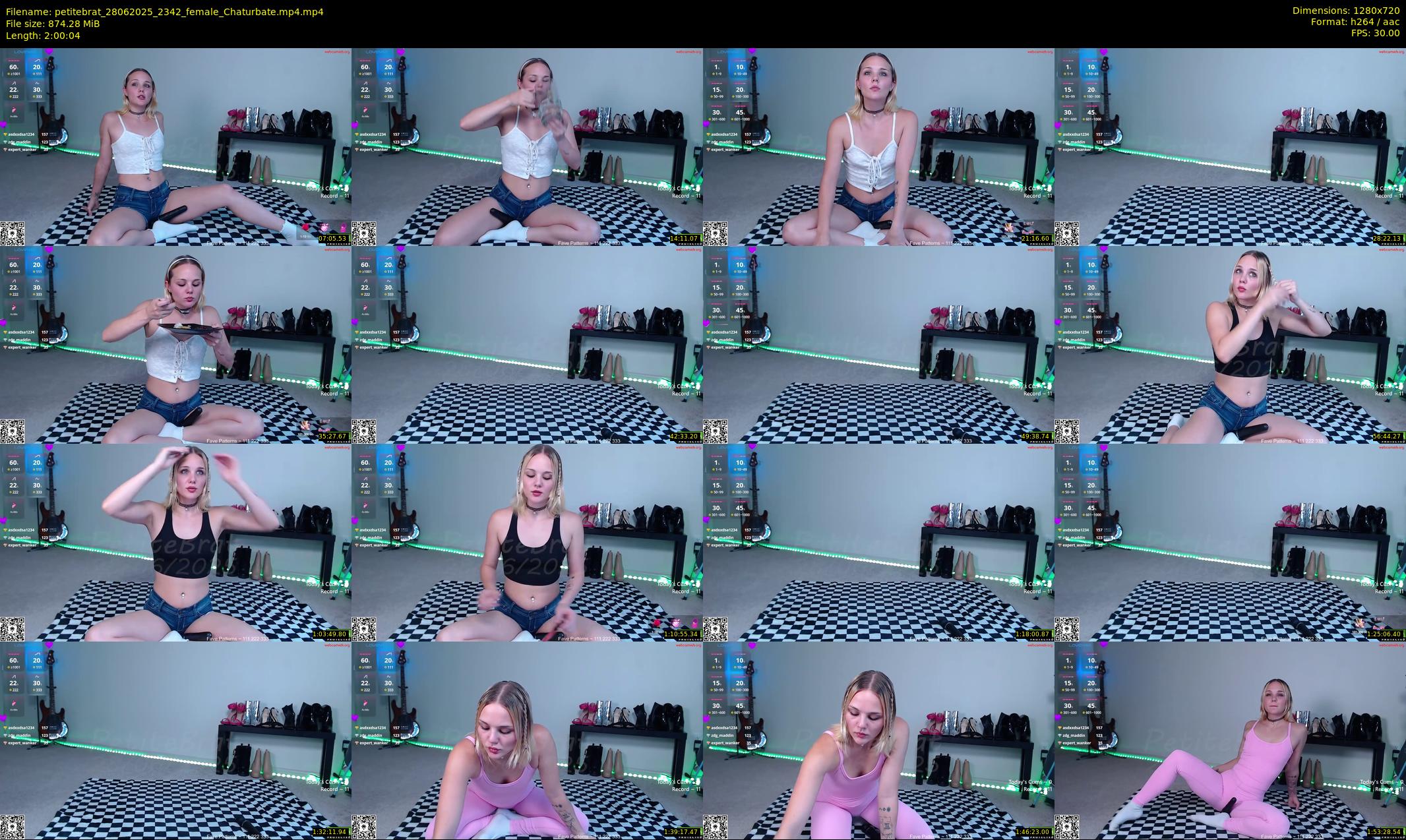 petitebrat — 121 minute Chaturbate female cam show recording, 720p, Jun 28, 2025