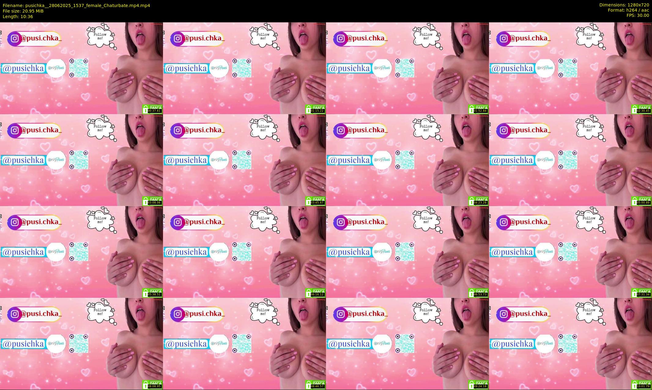 pusichka_ — 11 minute Chaturbate female cam show recording, 720p, Jun 28, 2025