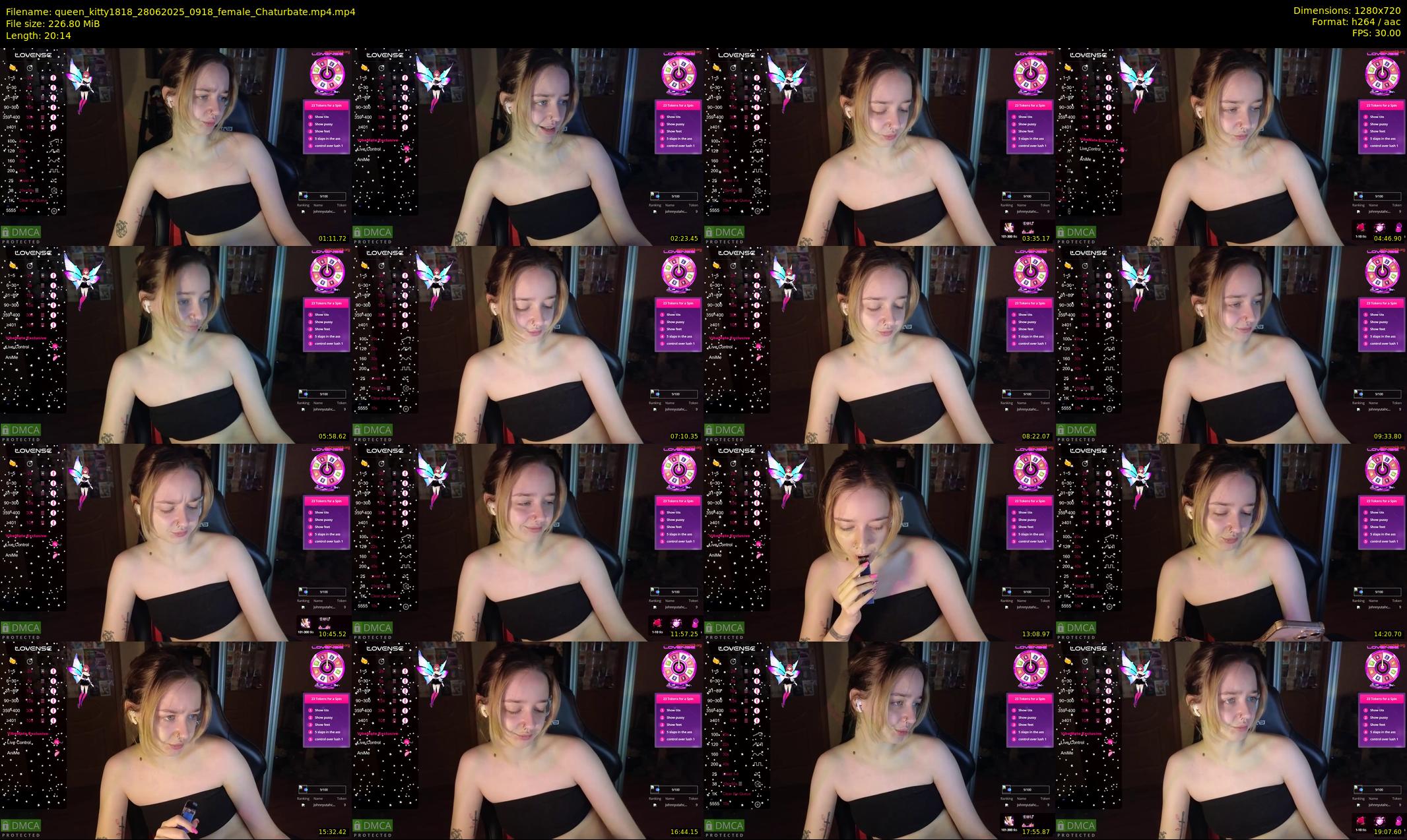 queen_kitty1818 — 21 minute Chaturbate female cam show recording, 720p, Jun 28, 2025