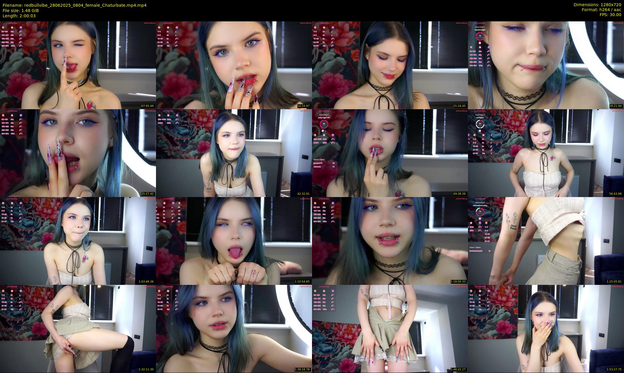 redbullvibe — 121 minute Chaturbate female cam show recording, 720p, Jun 28, 2025