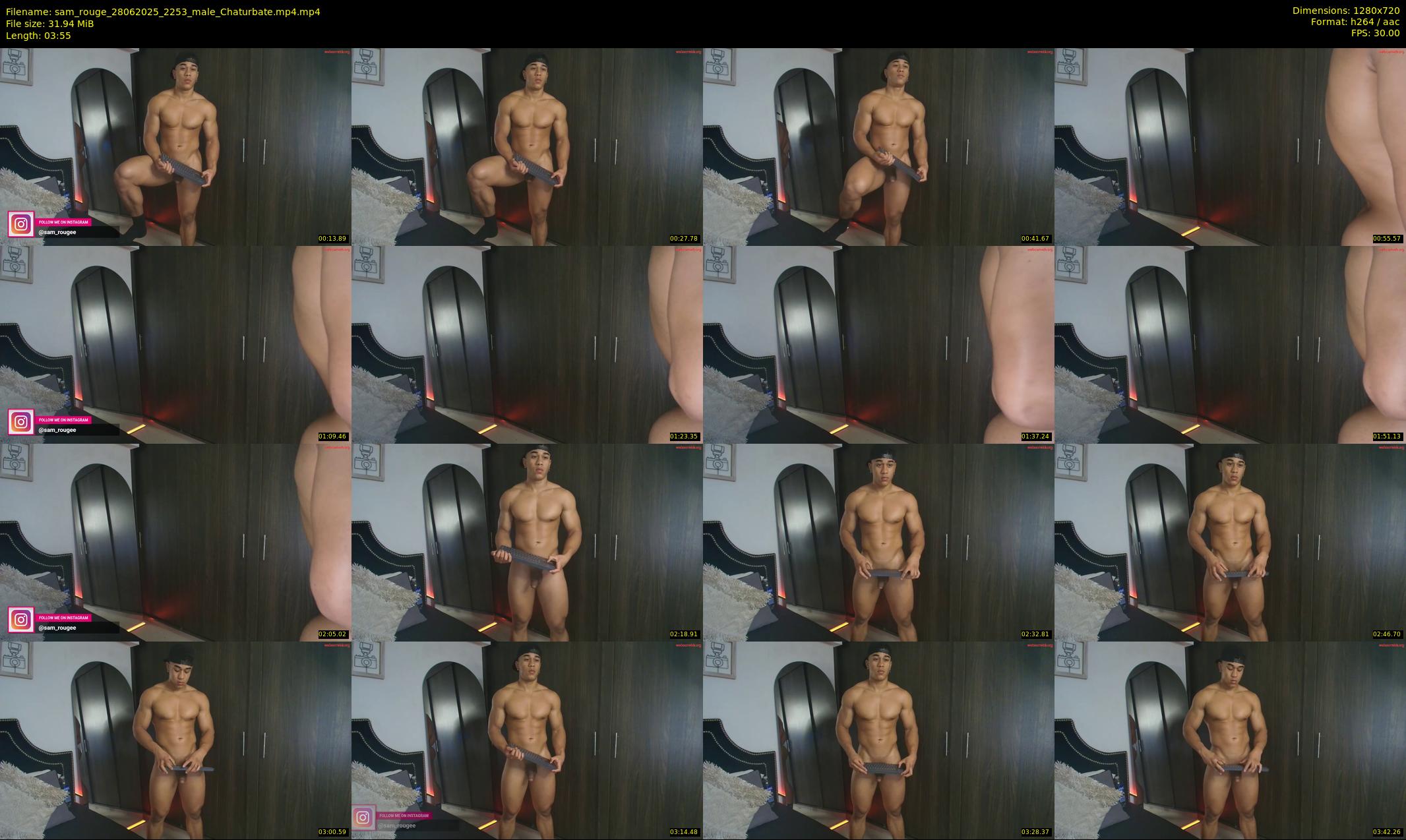 sam_rouge — 4 minute Chaturbate male cam show recording, 720p, Jun 28, 2025