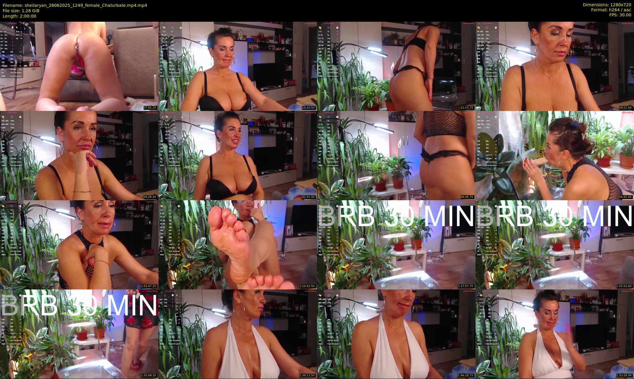 sheilaryan — 120 minute Chaturbate female cam show recording, 720p, Jun 28, 2025