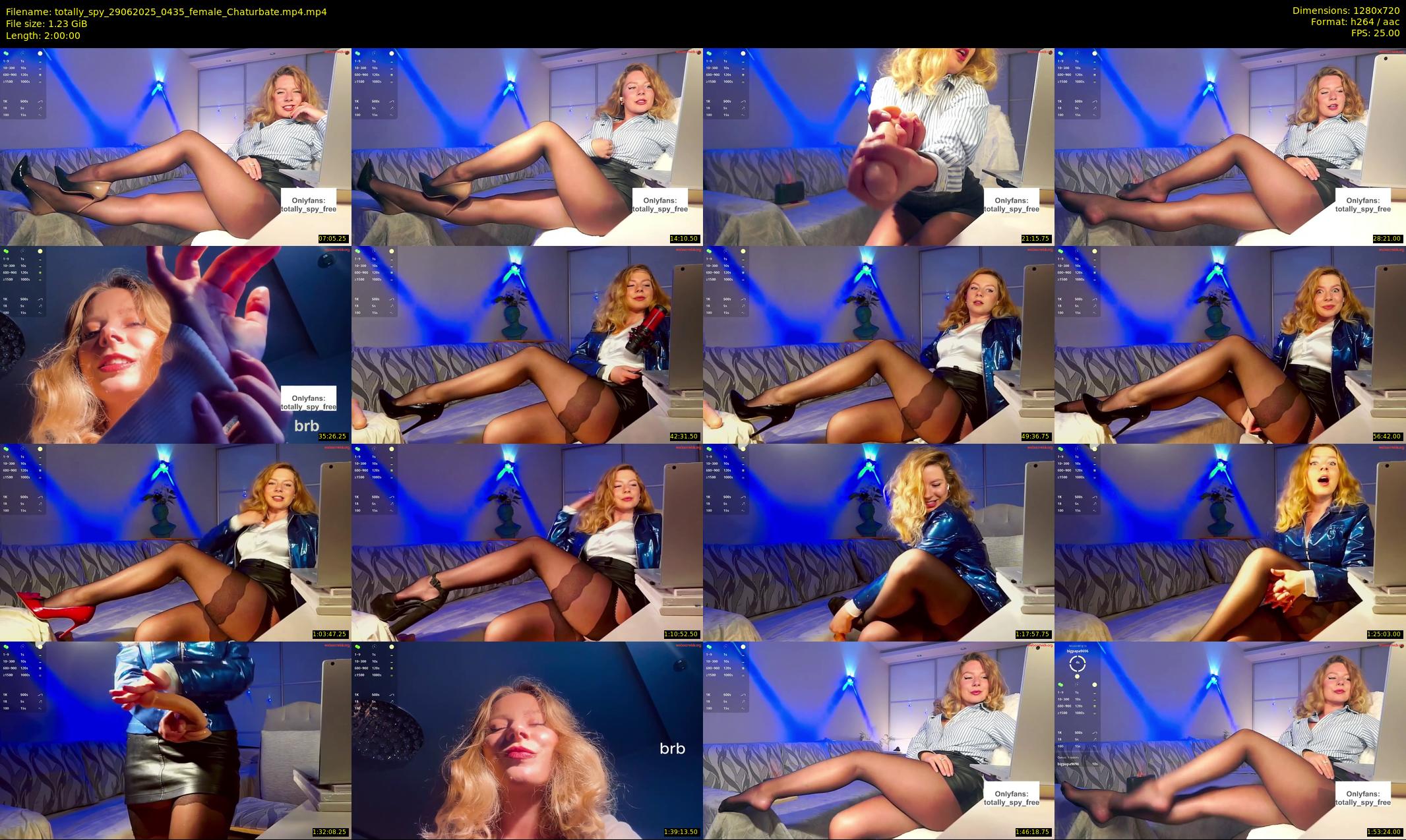 totally_spy — 120 minute Chaturbate female cam show recording, 720p, Jun 29, 2025