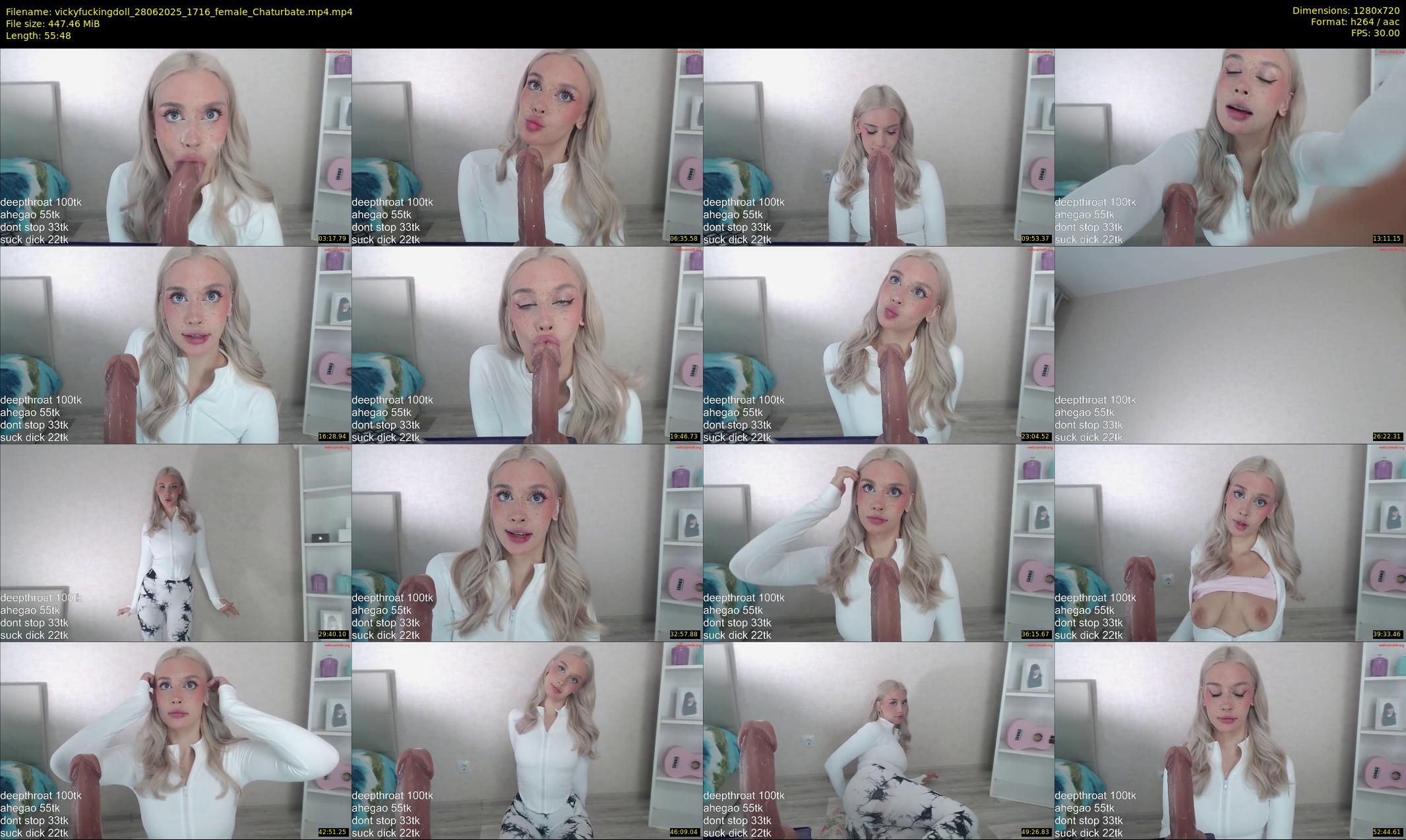 vickyfuckingdoll — 56 minute Chaturbate female cam show recording, 720p, Jun 28, 2025