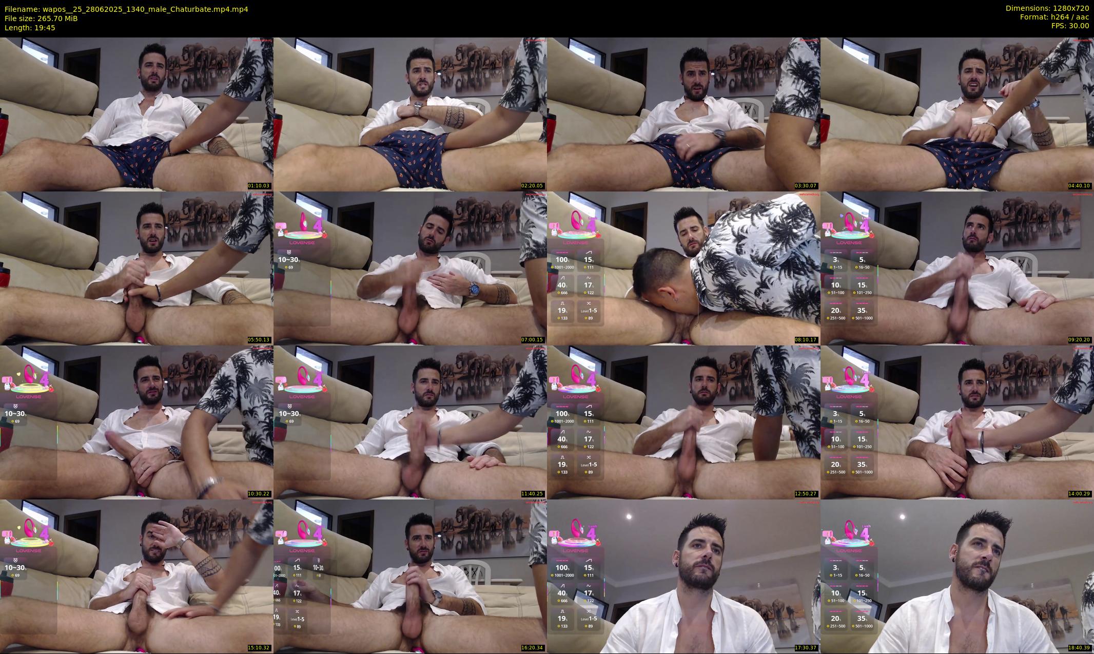 wapos__25 — 20 minute Chaturbate male cam show recording, 720p, Jun 28, 2025