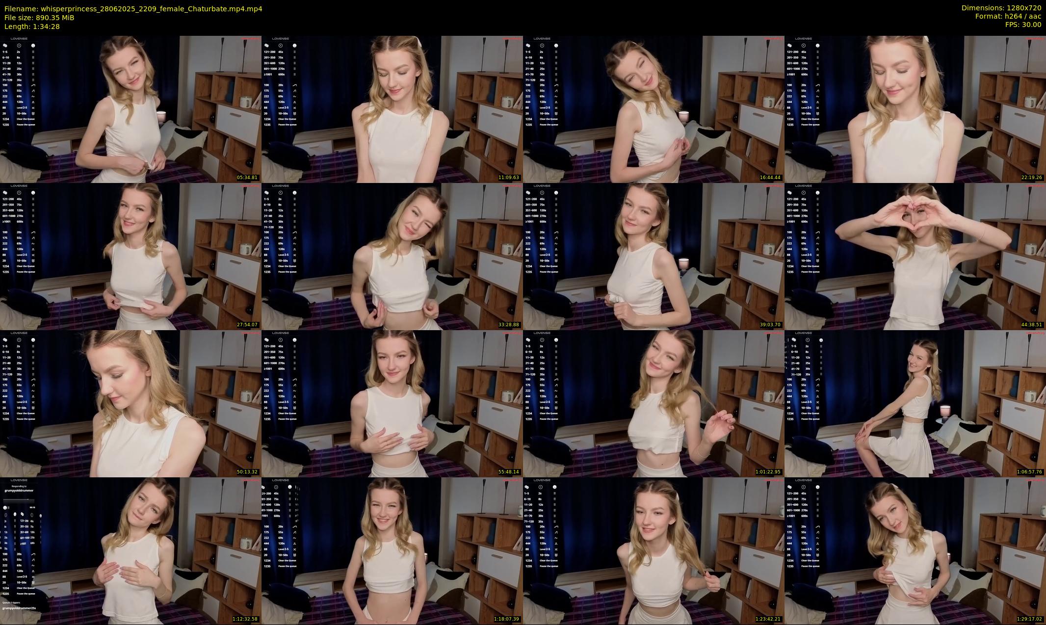 whisperprincess — 95 minute Chaturbate female cam show recording, 720p, Jun 28, 2025