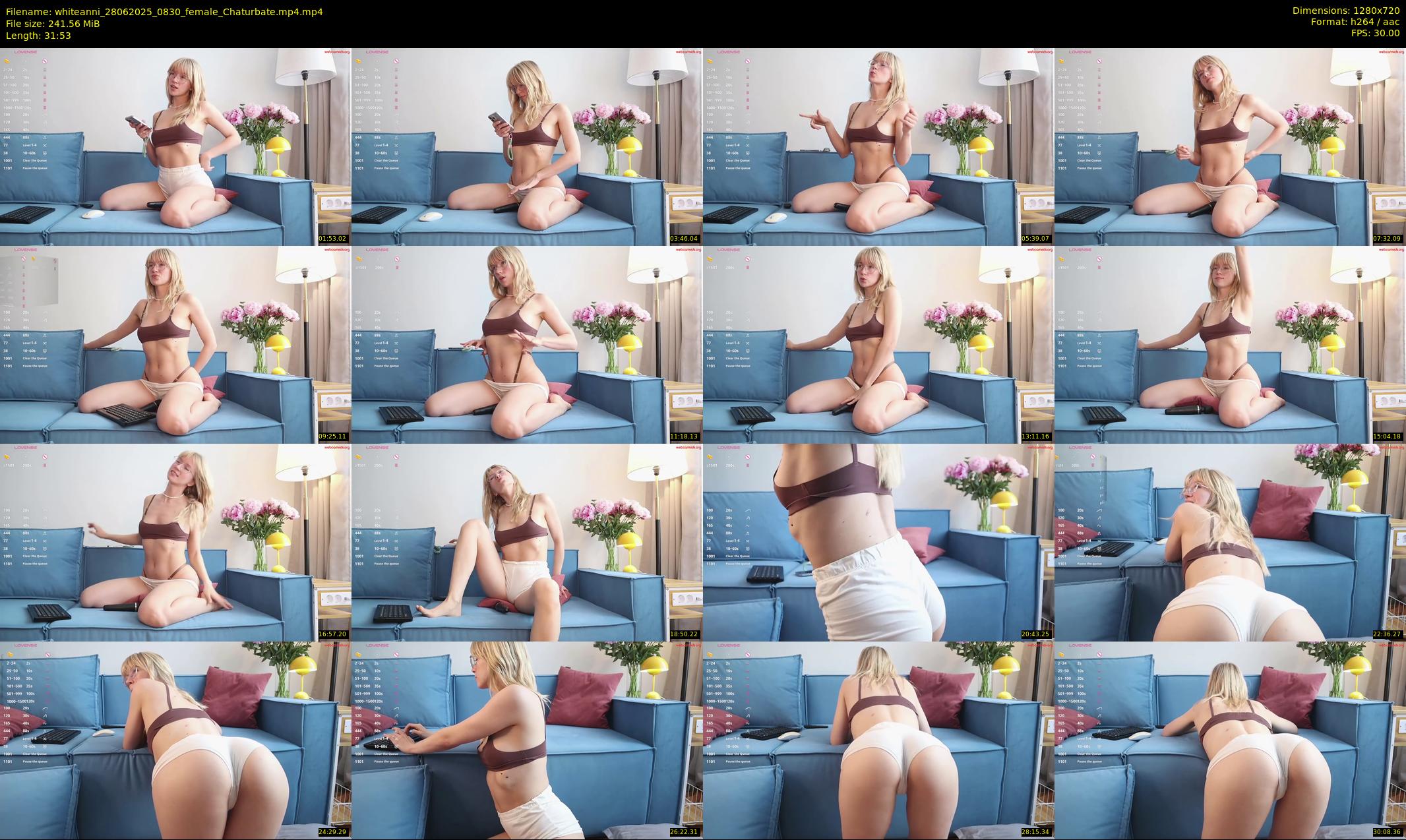 whiteanni — 32 minute Chaturbate female cam show recording, 720p, Jun 28, 2025
