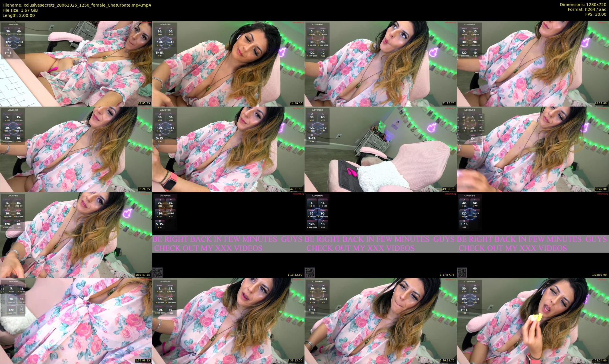 xclusivesecrets — 120 minute Chaturbate female cam show recording, 720p, Jun 28, 2025