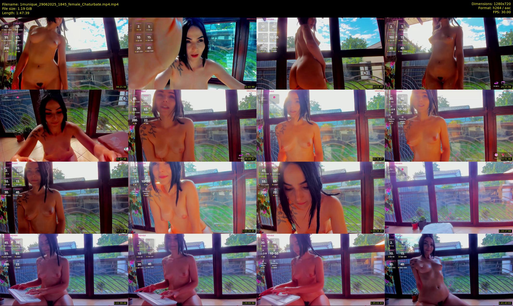 1munique — 108 minute Chaturbate female cam show recording, 720p, Jun 29, 2025