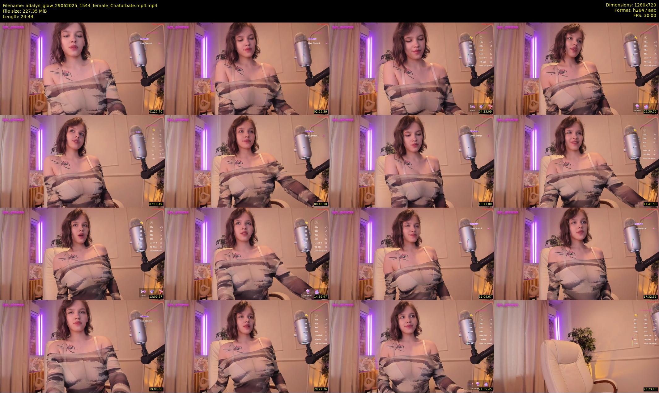 adalyn_glow — 25 minute Chaturbate female cam show recording, 720p, Jun 29, 2025