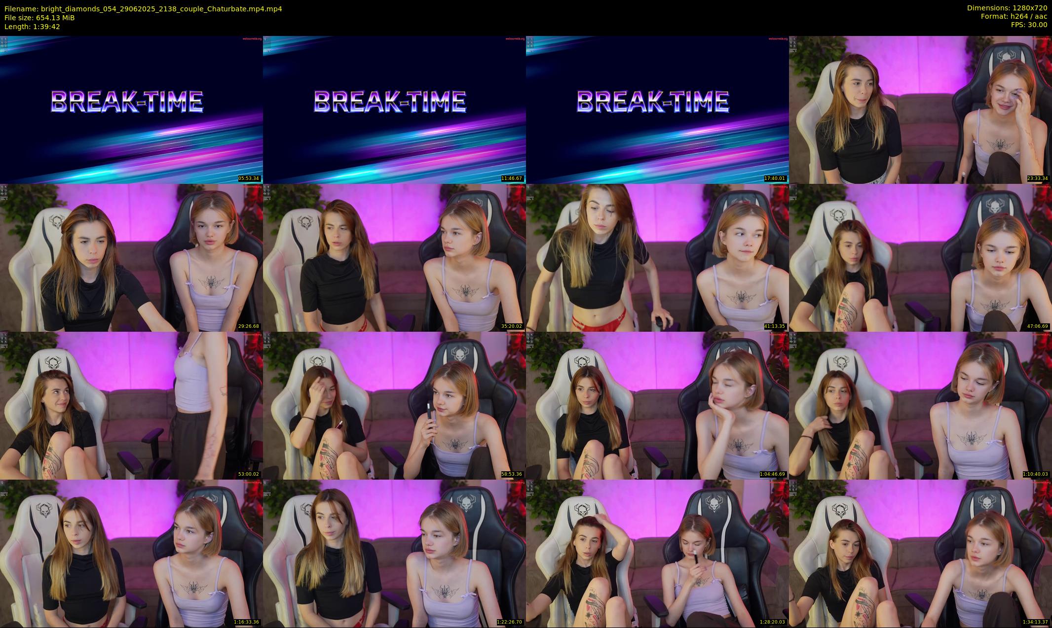 bright_diamonds_054 — 100 minute Chaturbate couple cam show recording, 720p, Jun 29, 2025