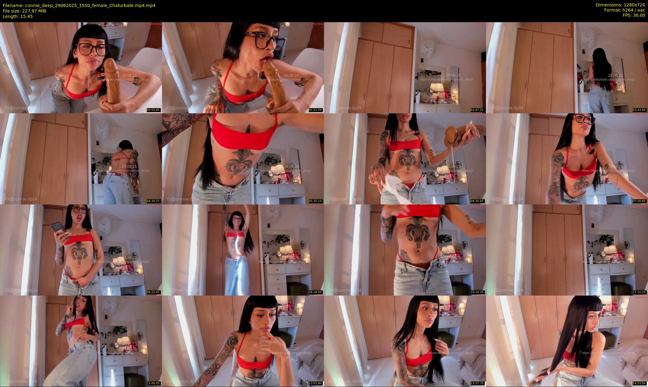 connie_deep — 16 minute Chaturbate female cam show recording, 720p, Jun 29, 2025