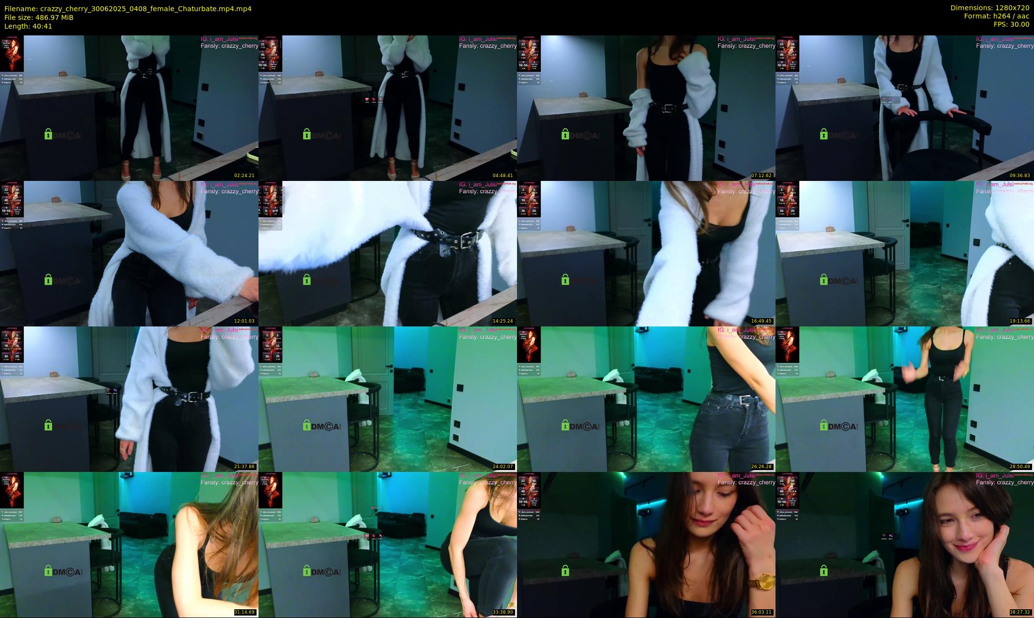 crazzy_cherry — 41 minute Chaturbate female cam show recording, 720p, Jun 30, 2025