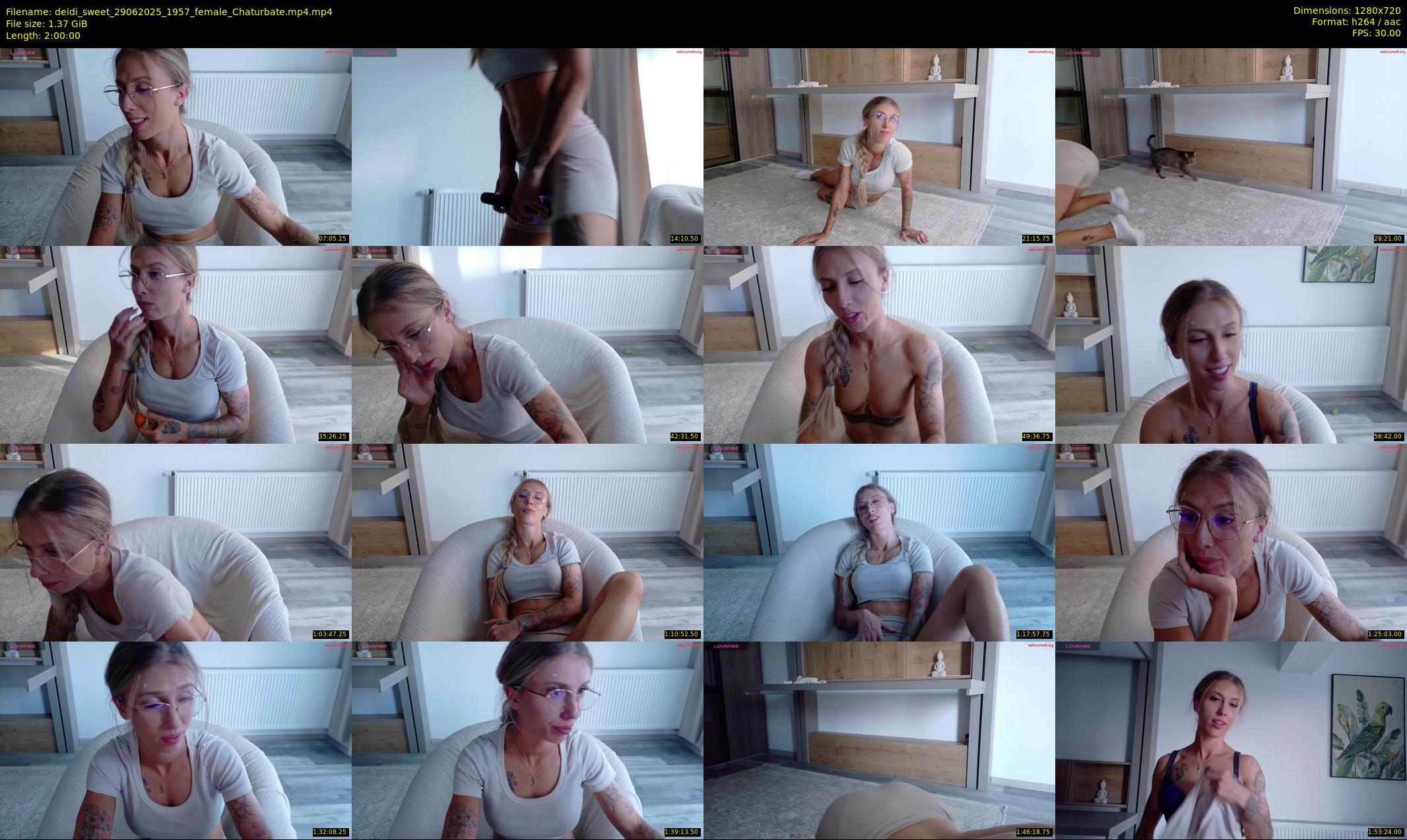 deidi_sweet — 120 minute Chaturbate female cam show recording, 720p, Jun 29, 2025