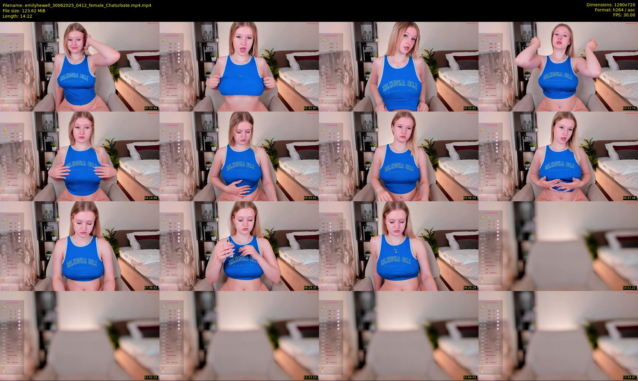 emilyhewell — 15 minute Chaturbate female cam show recording, 720p, Jun 30, 2025