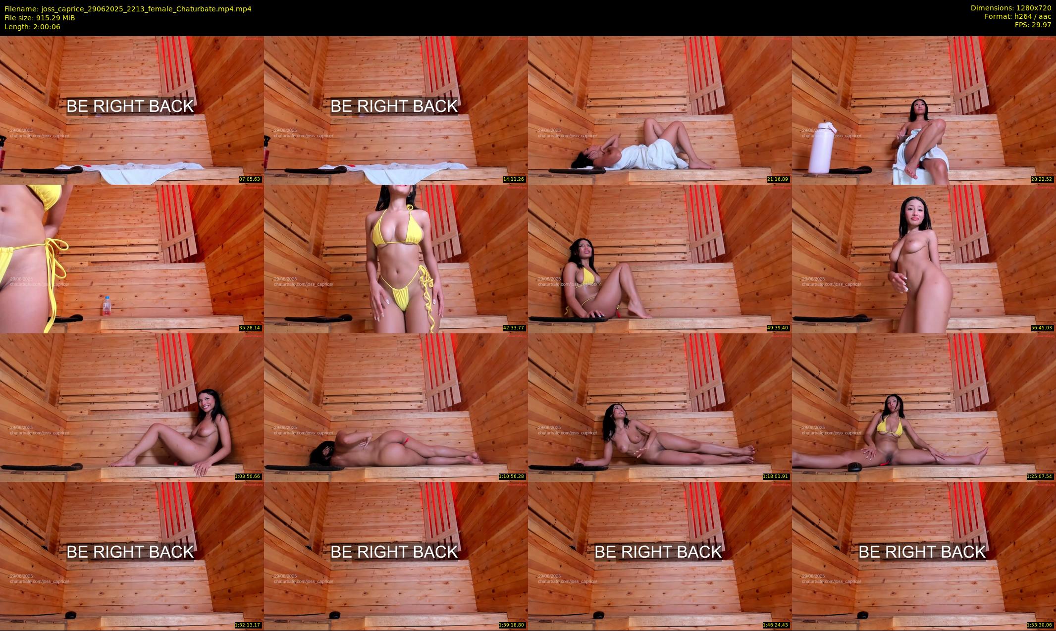 joss_caprice — 121 minute Chaturbate female cam show recording, 720p, Jun 29, 2025