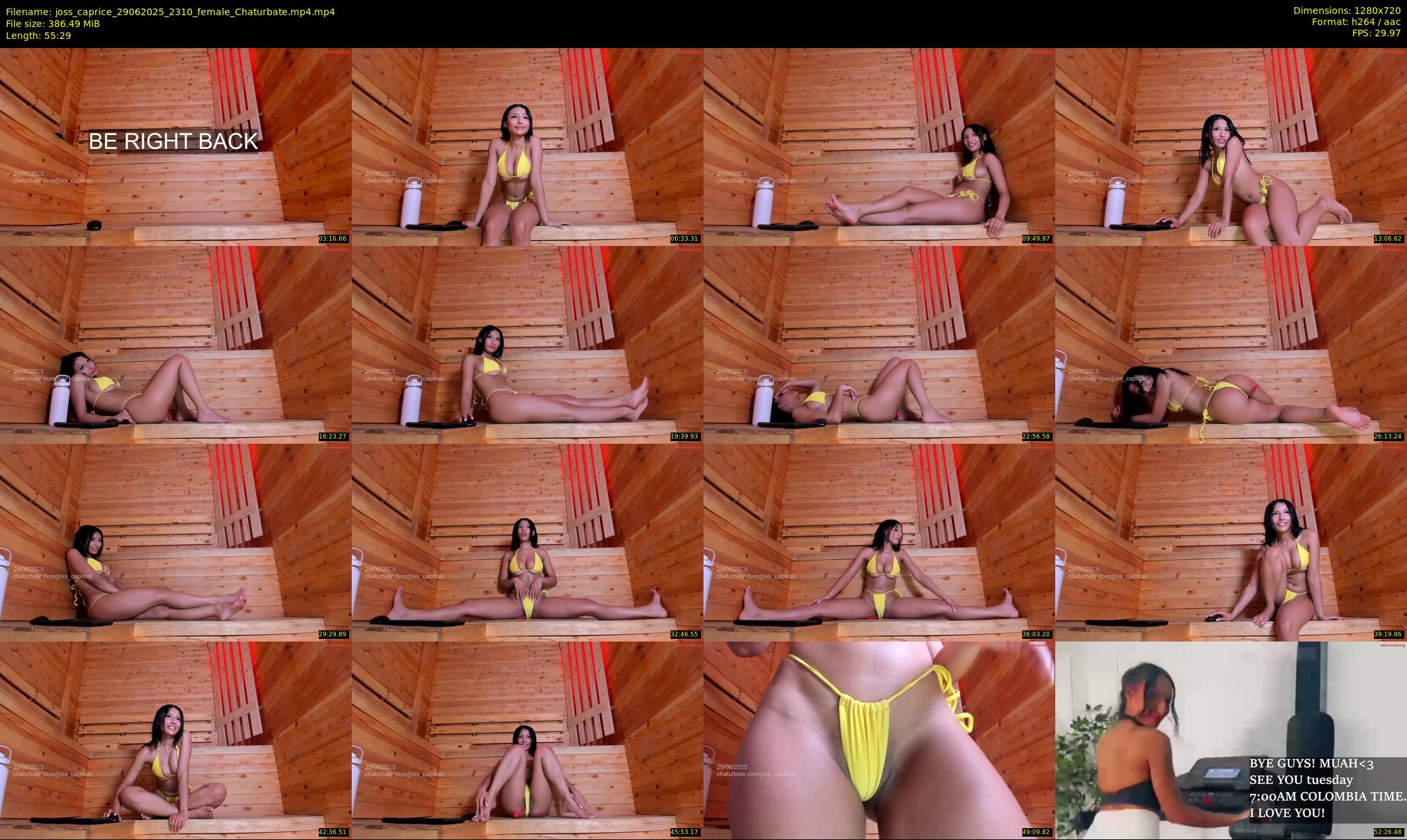 joss_caprice — 56 minute Chaturbate female cam show recording, 720p, Jun 29, 2025
