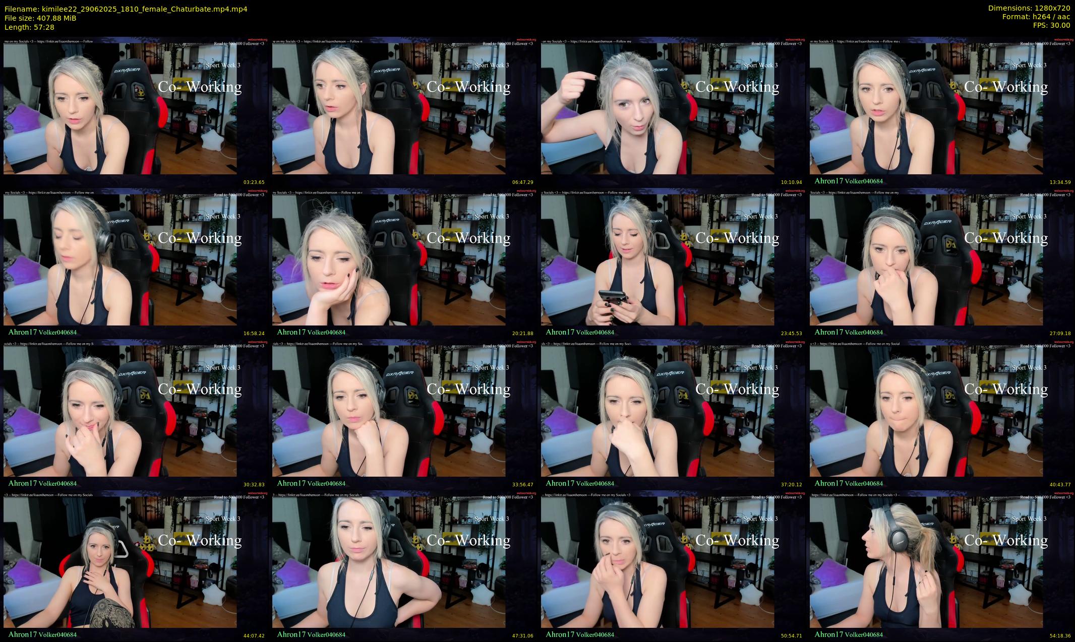 kimilee22 — 58 minute Chaturbate female cam show recording, 720p, Jun 29, 2025