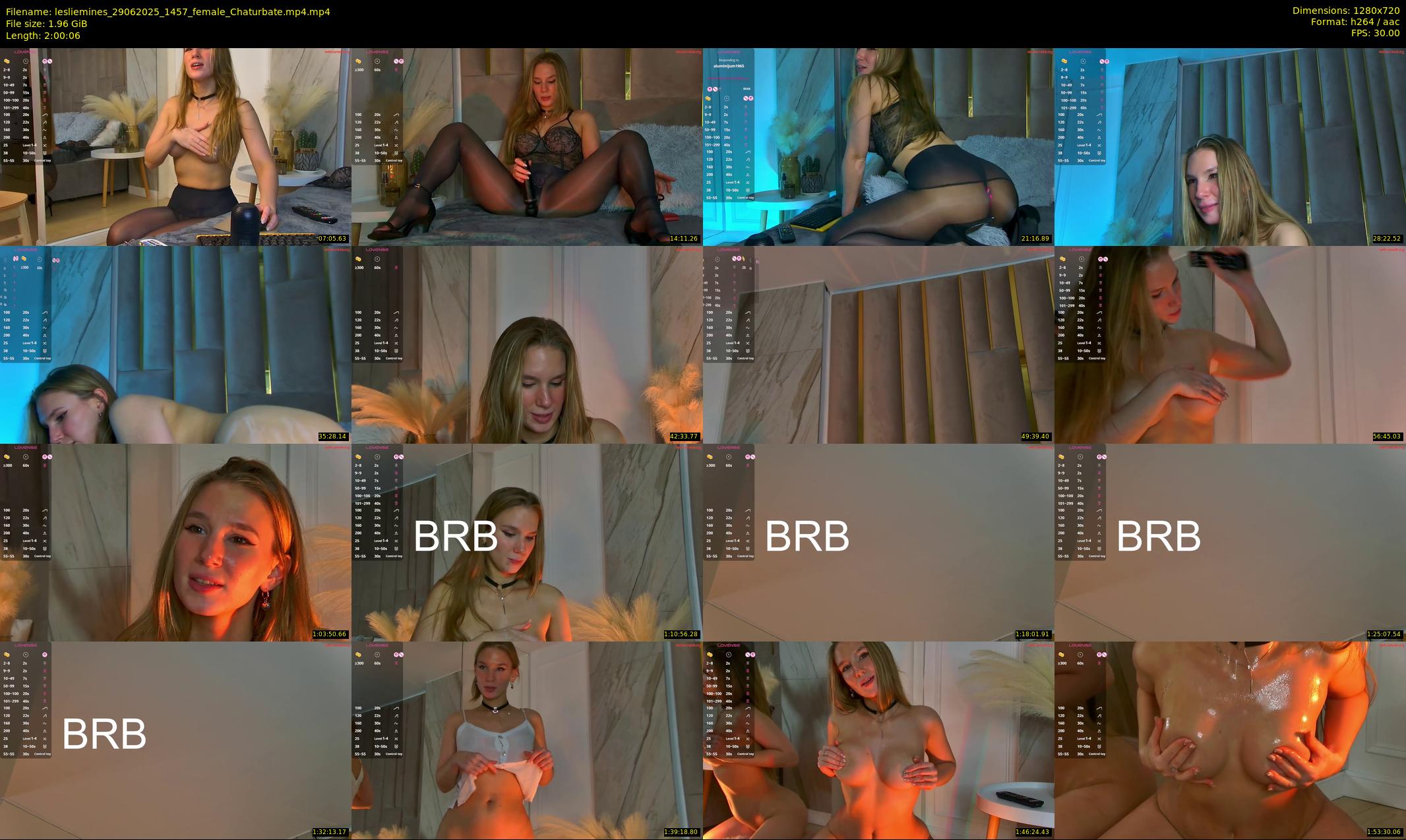 lesliemines — 121 minute Chaturbate female cam show recording, 720p, Jun 29, 2025