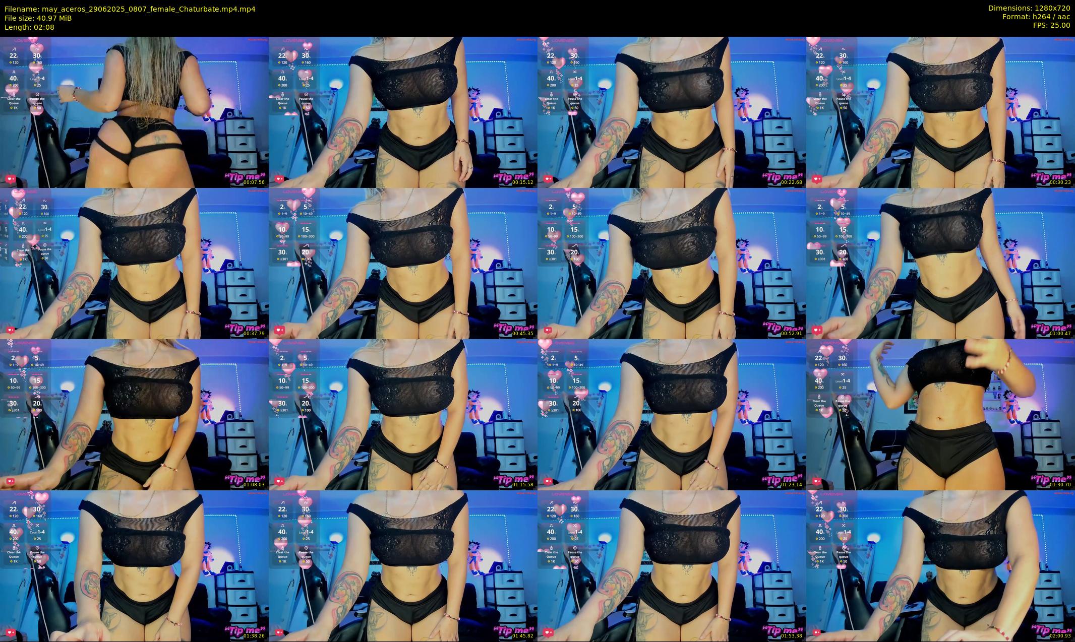 may_aceros — 3 minute Chaturbate female cam show recording, 720p, Jun 29, 2025