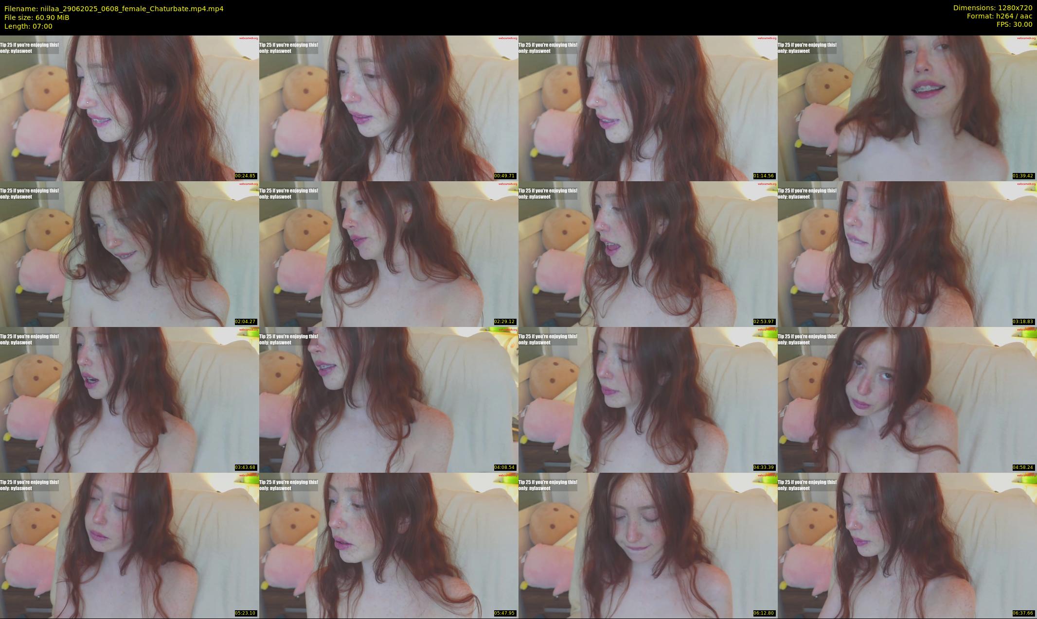 niilaa — 7 minute Chaturbate female cam show recording, 720p, Jun 29, 2025