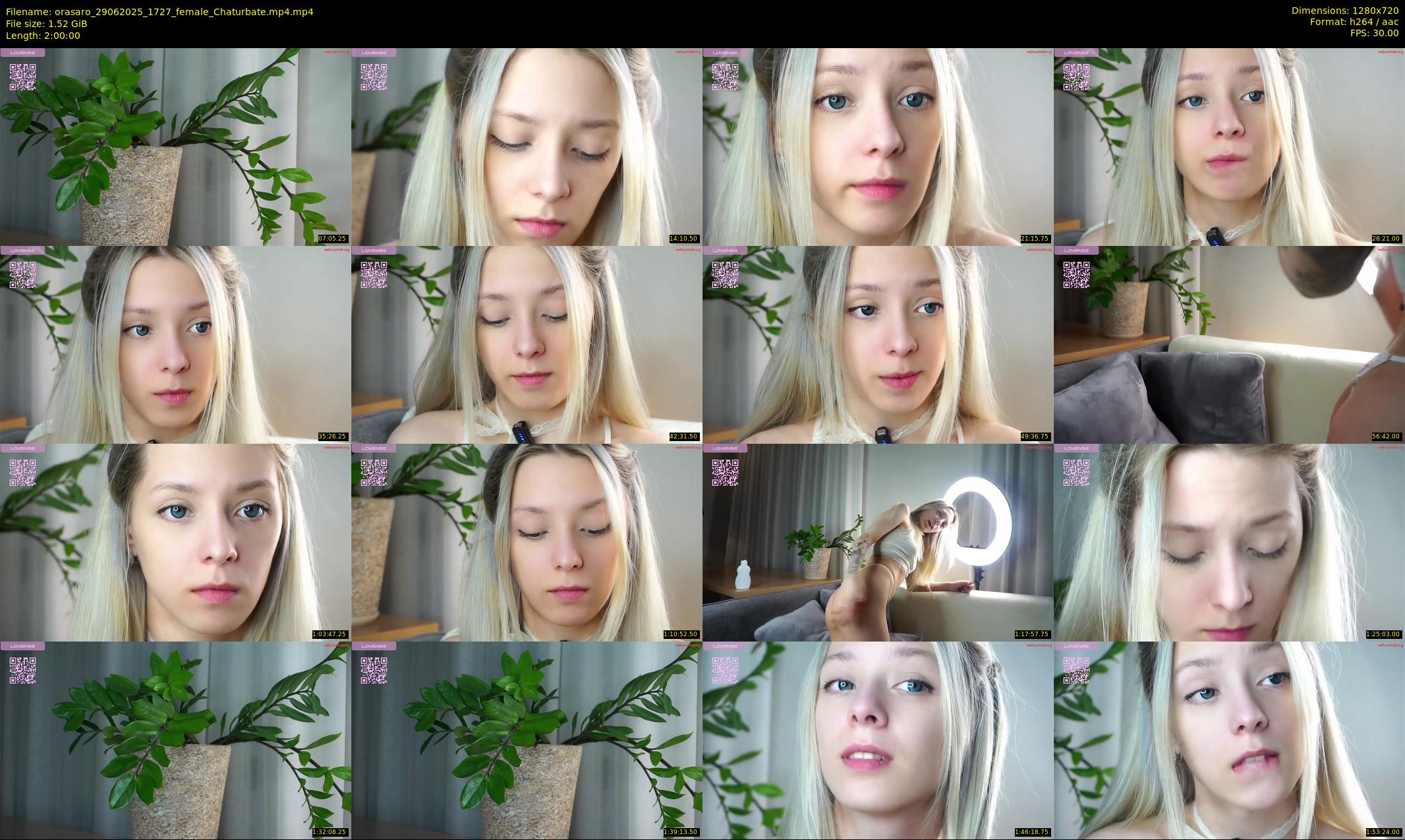 orasaro — 120 minute Chaturbate female cam show recording, 720p, Jun 29, 2025