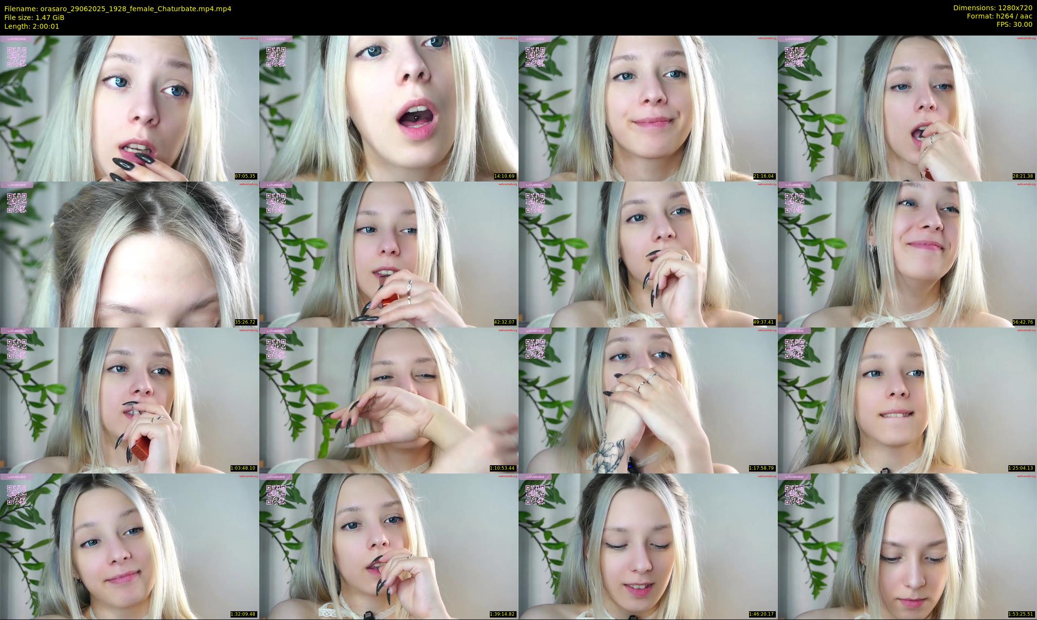 orasaro — 121 minute Chaturbate female cam show recording, 720p, Jun 29, 2025