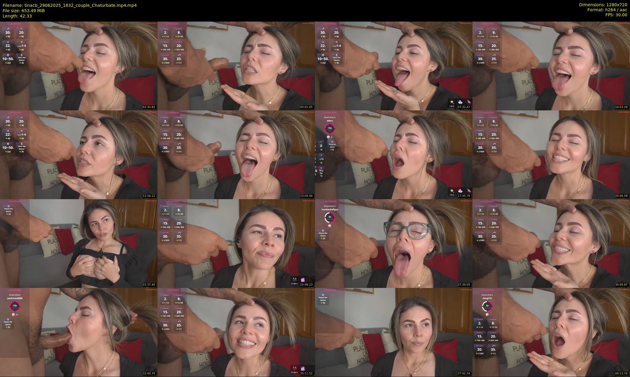 tinacb — 43 minute Chaturbate female cam show recording, 720p, Jun 29, 2025
