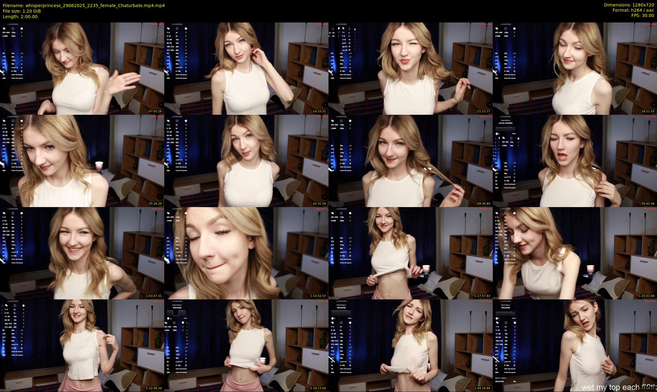 whisperprincess — 120 minute Chaturbate female cam show recording, 720p, Jun 29, 2025