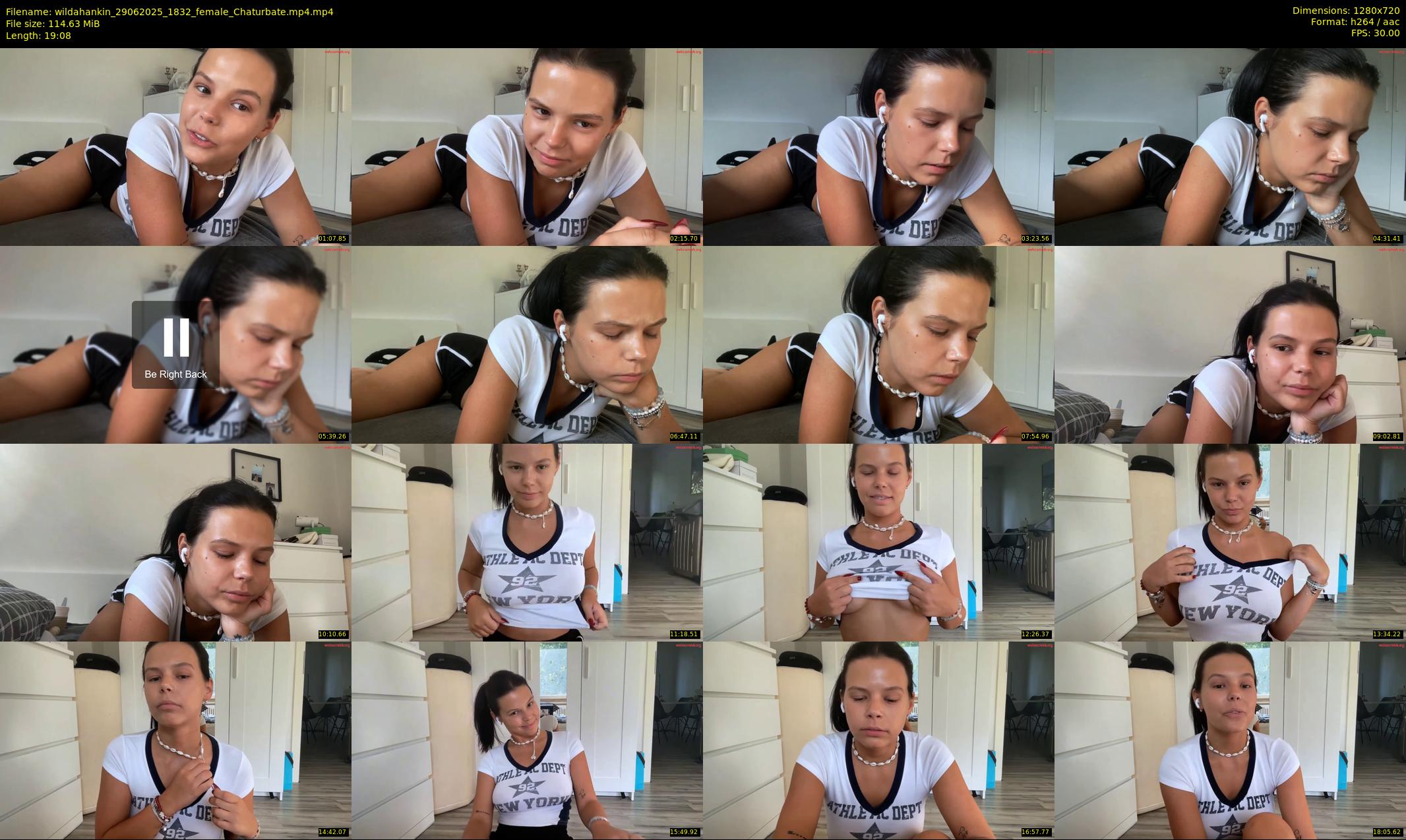 wildahankin — 20 minute Chaturbate female cam show recording, 720p, Jun 29, 2025