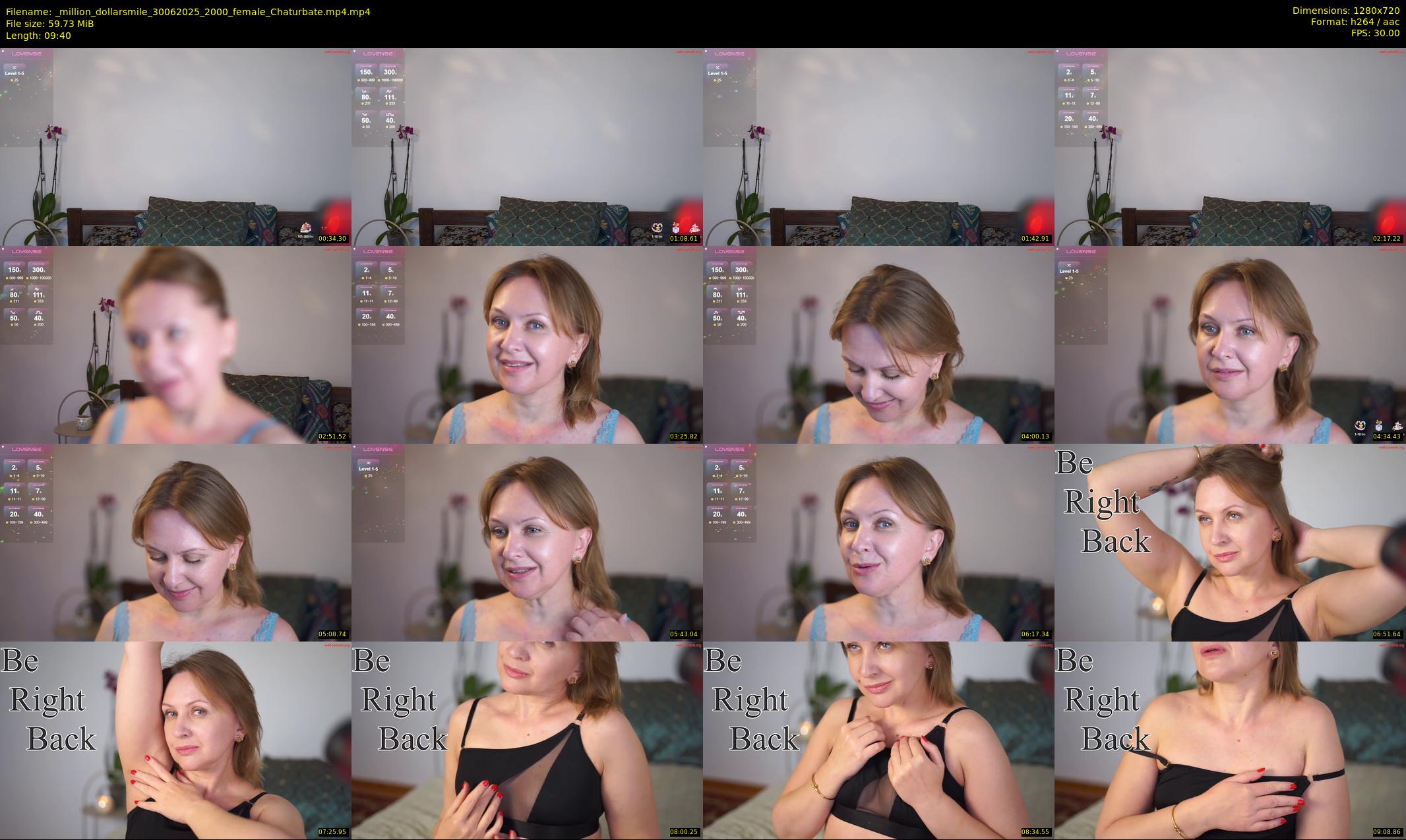 _million_dollarsmile — 10 minute Chaturbate female cam show recording, 720p, Jun 30, 2025