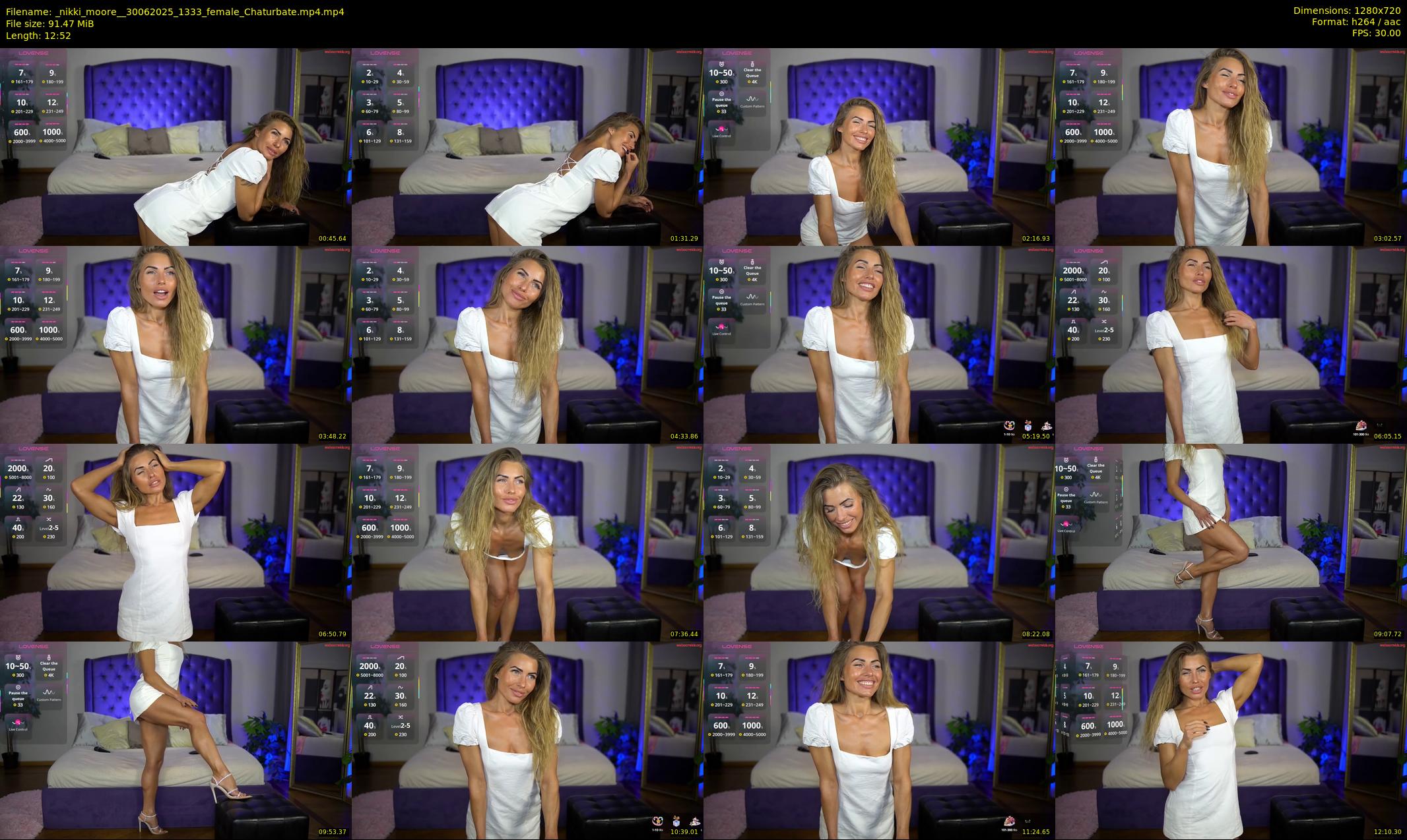 _nikki_moore_ — 13 minute Chaturbate female cam show recording, 720p, Jun 30, 2025